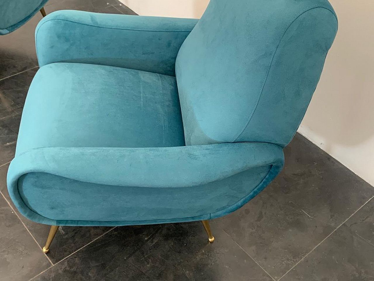 Pair Of Armchairs Model Lady In The Style Of Marco Zanuso, 1950s photo vinterior