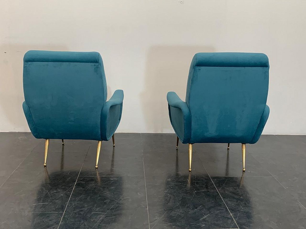 photo for sale Pair Of Armchairs Model Lady In The Style Of Marco Zanuso, 1950s