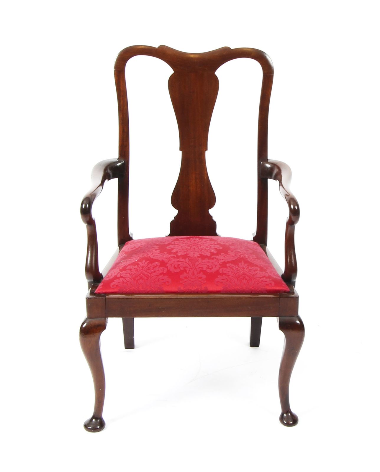 Antique Queen Anne Revival Mahogany Child's Chair   C1920 photo furniture