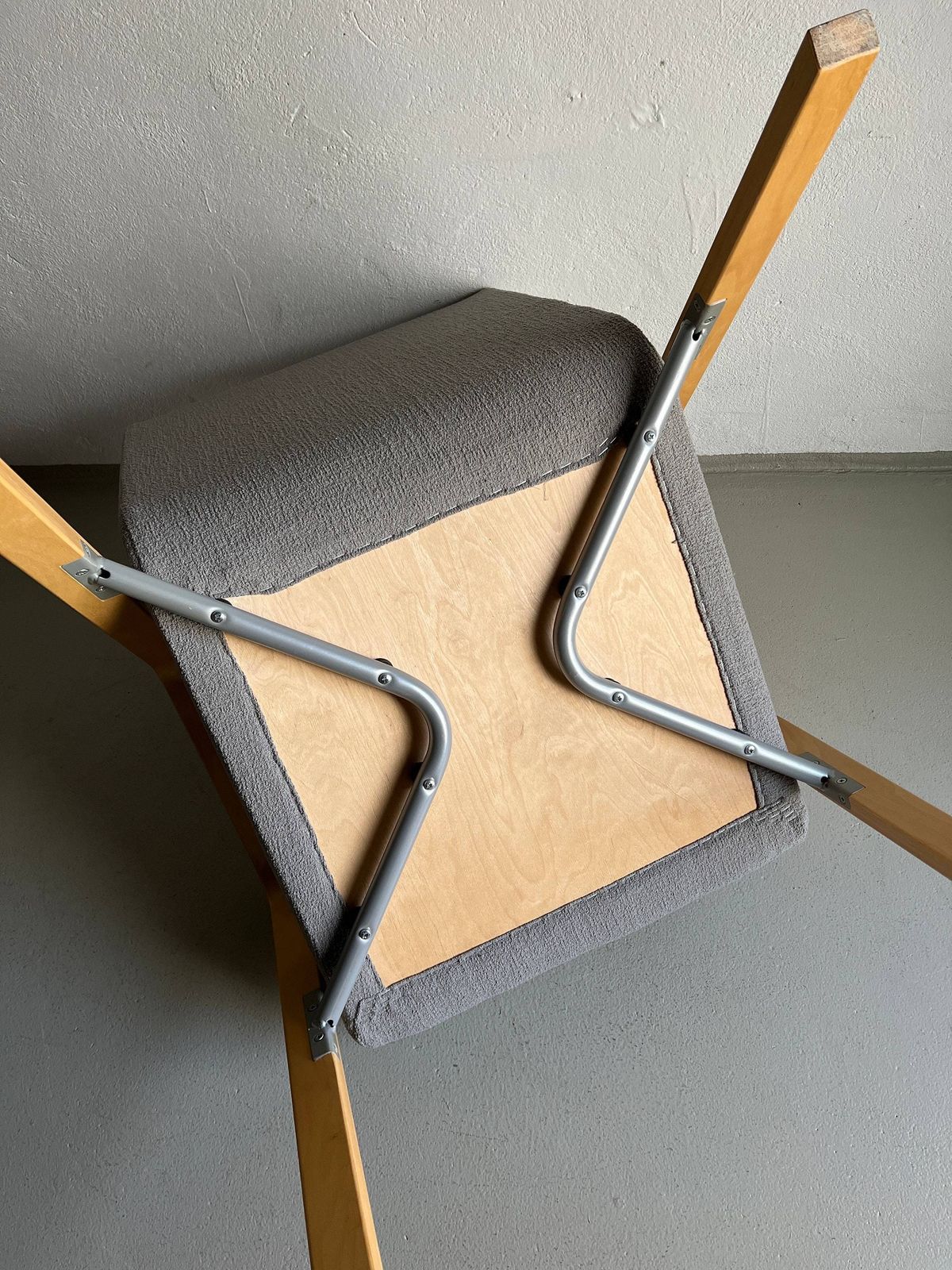 photo furniture Scandinavian Gray Easy Chair/Birch/Vintage