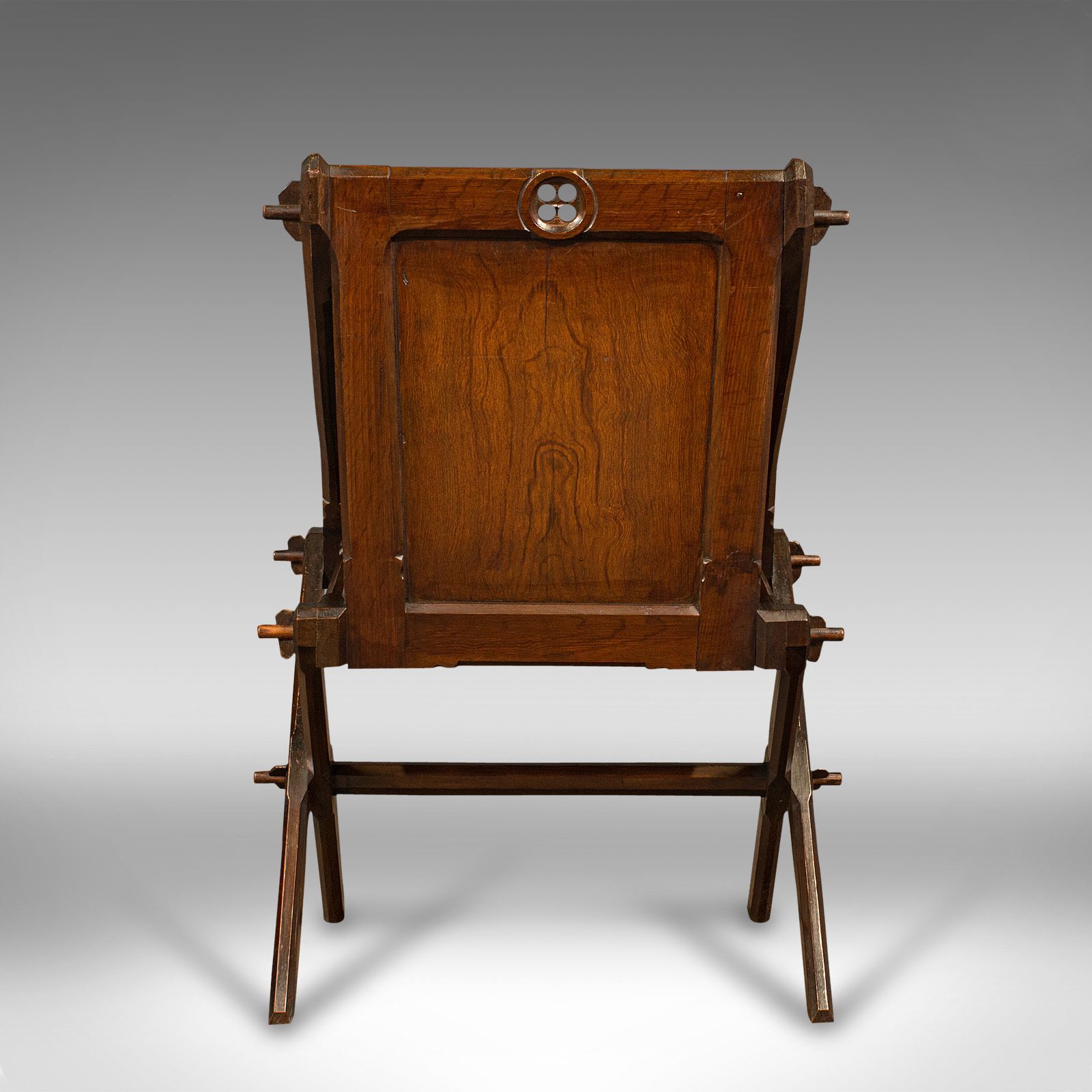 Antique Glastonbury Chair, English, Pitch Pine Armchair photo 985.0
