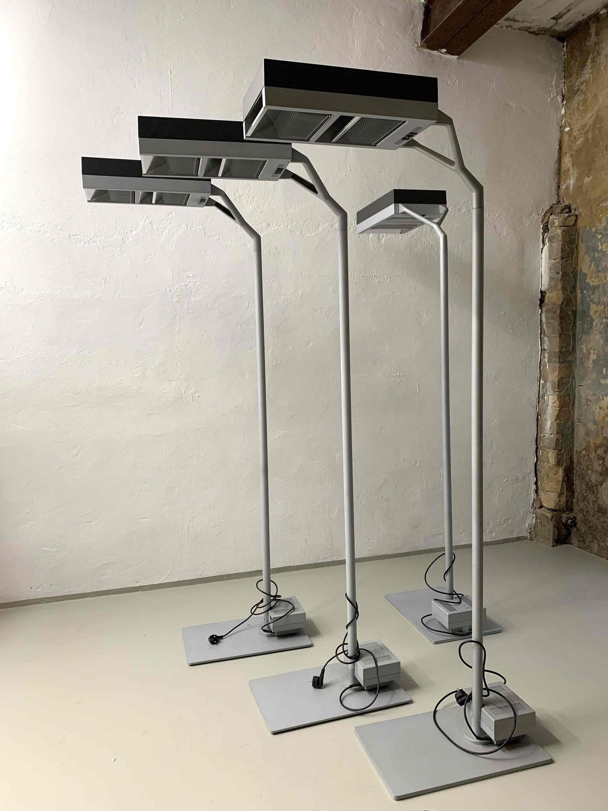 Gray Metal Floor Lamp/Glen Oliver Löw/Antonio Citterio/Ansorg/Germany/1994 photo Lighting