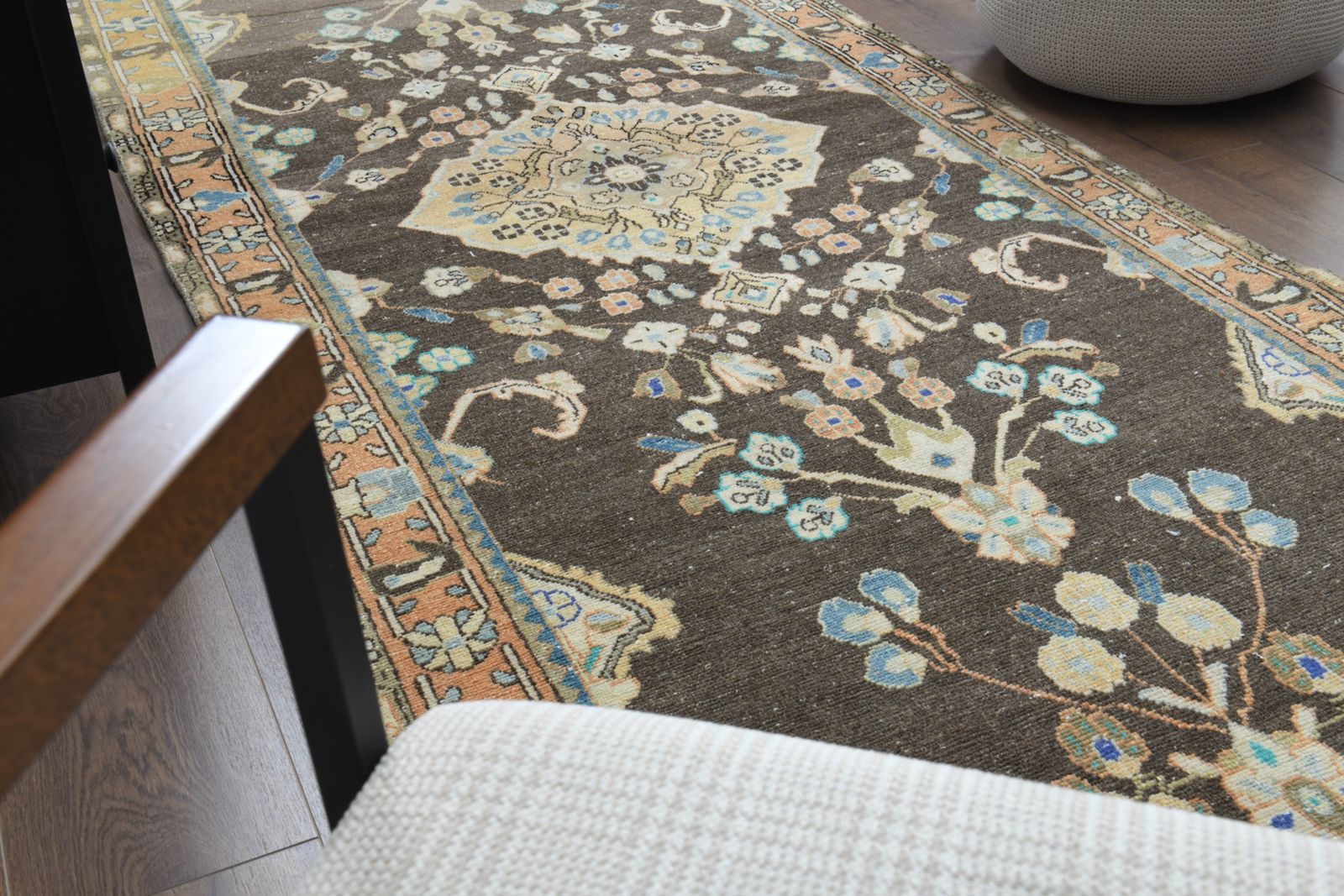 4x10 Ft   Vintage Turkish Runner, Oushak Carpet, Handmade Wool Rug, Floral Hallway Rugs, Farmhouse Decor, One Of A Kind, Made In Anatolia photo furniture