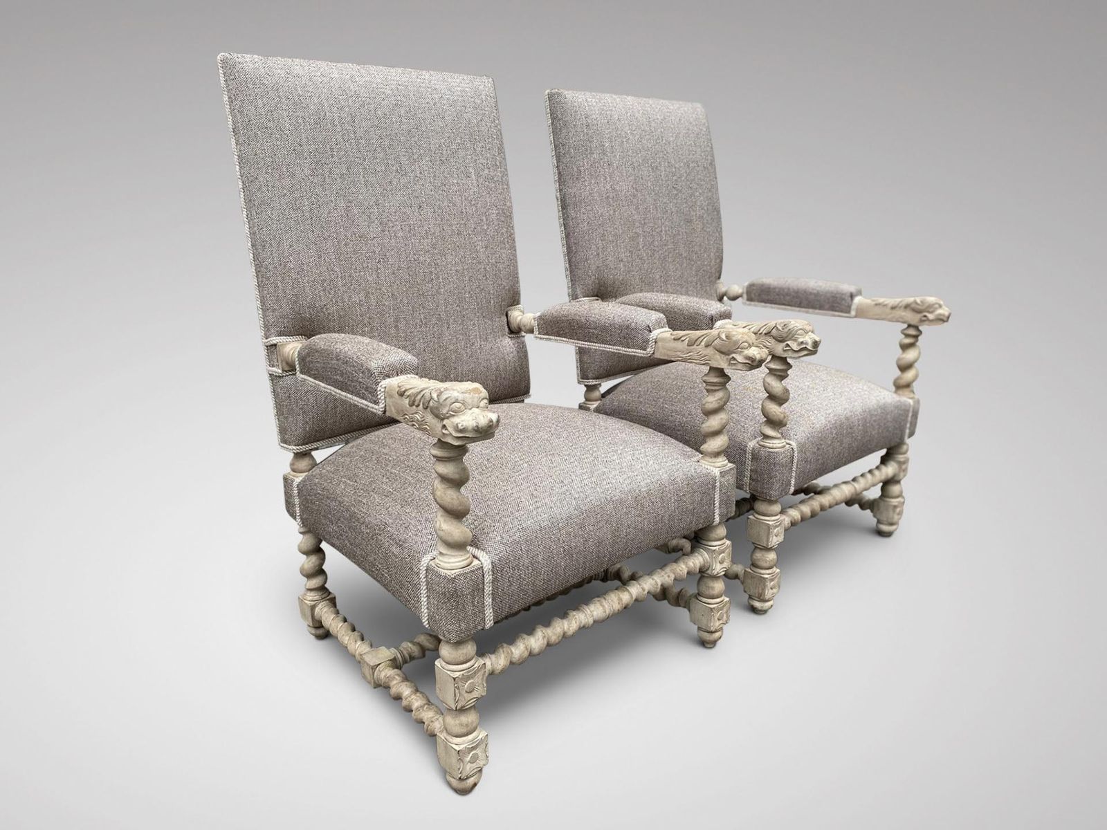 Pair Of 19th C French Walnut Armchairs photo furniture