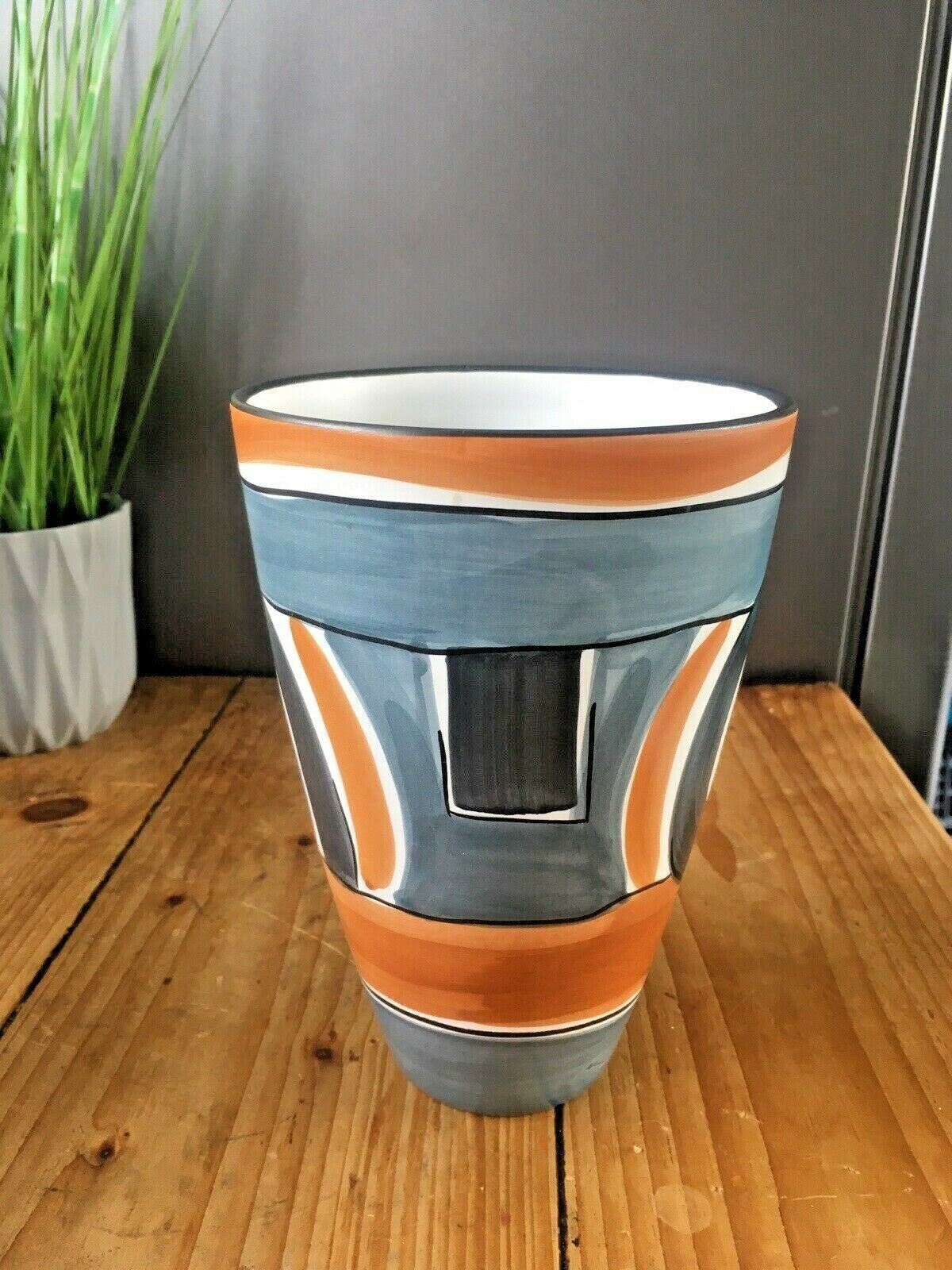 Unusual Mid Century Vase Abstract West German Italian Dutch  60's 70's Vintage photo 65.0