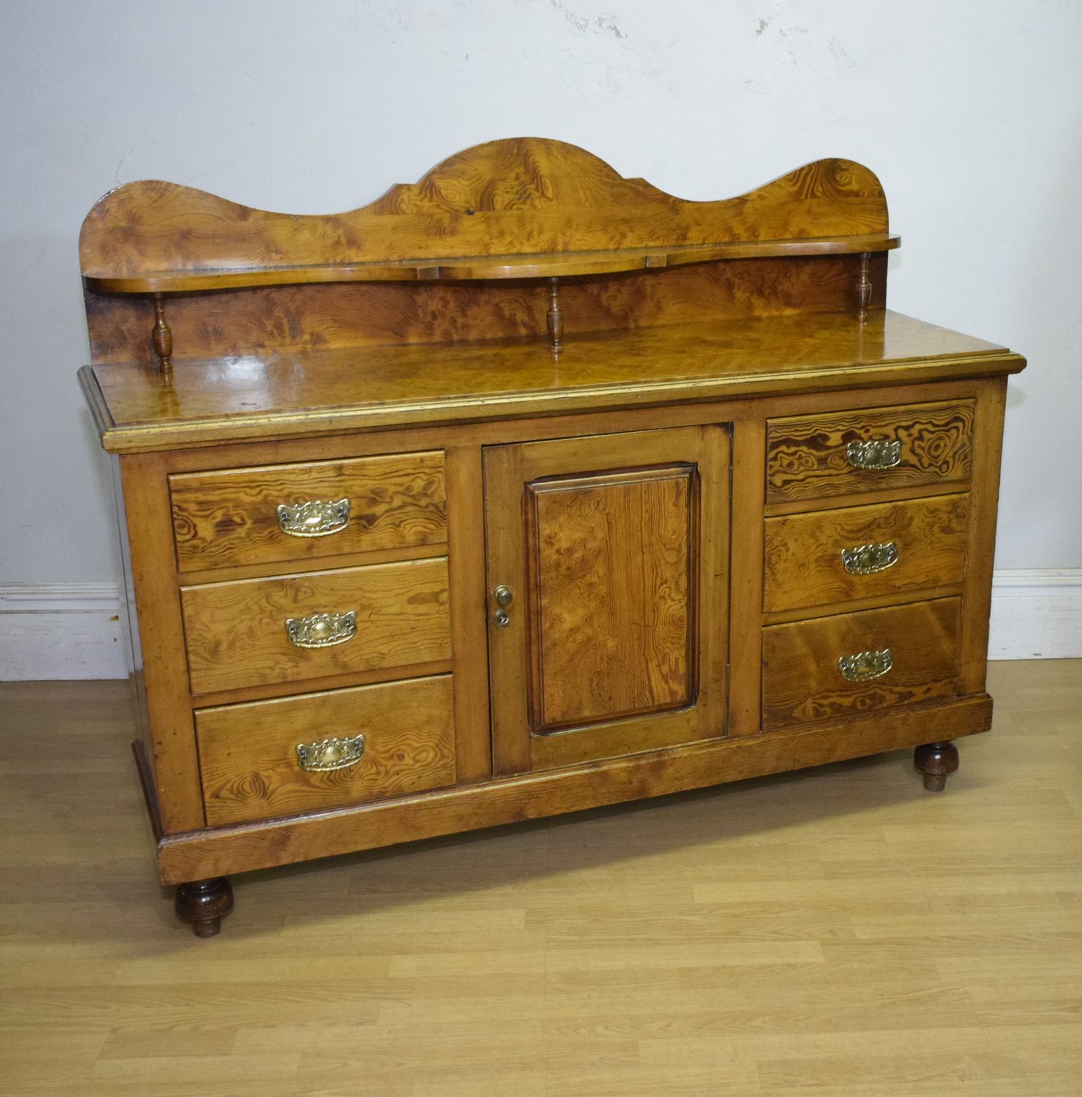 Victorian Dresser Base, 1800s, Pine