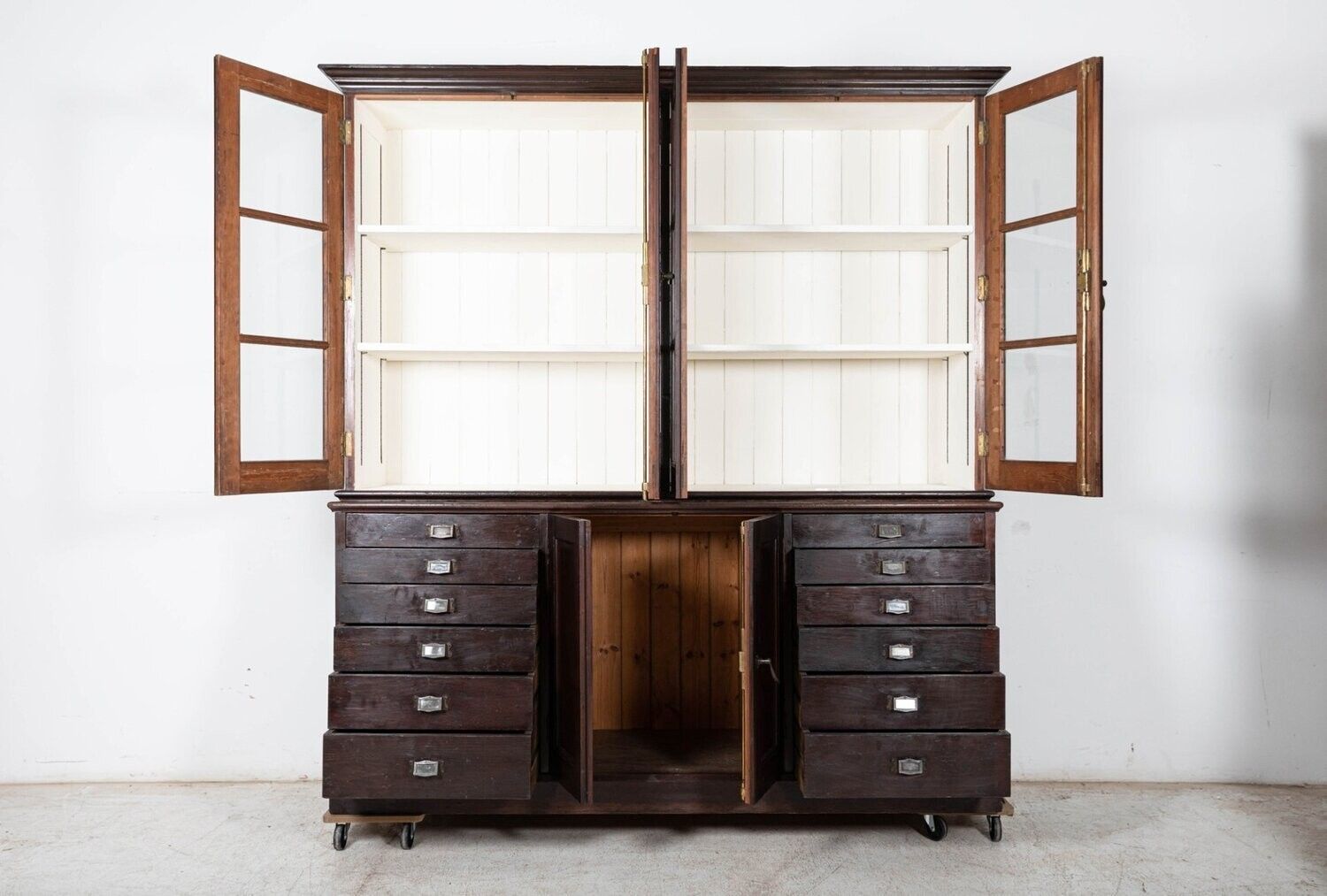 Large 19thc English Specimen Display Cabinet  Bookcase photo furniture