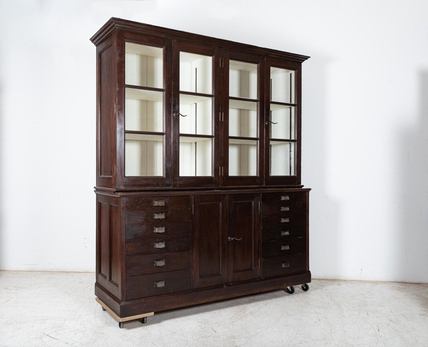 Large 19thc English Specimen Display Cabinet  Bookcase photo vinterior