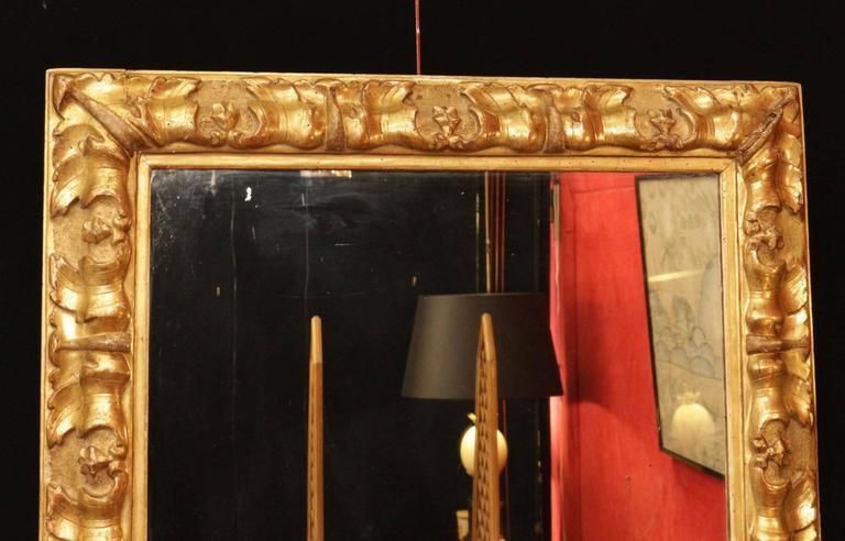 Mirror In Gilt Wood And Gesso From The 19th Century Period Of Napoleon III photo for sale