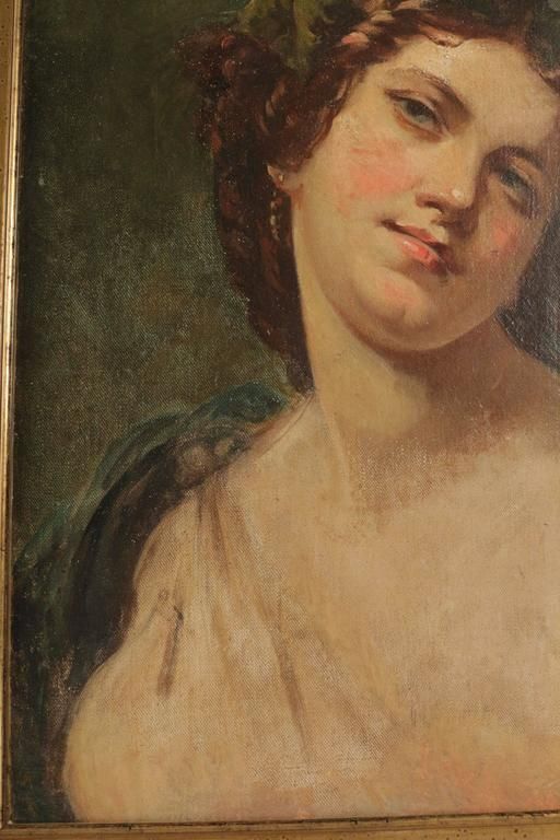 Elegant Portrait Of The 19th Century Representing A Romantic Pose Of A Woman photo for sale