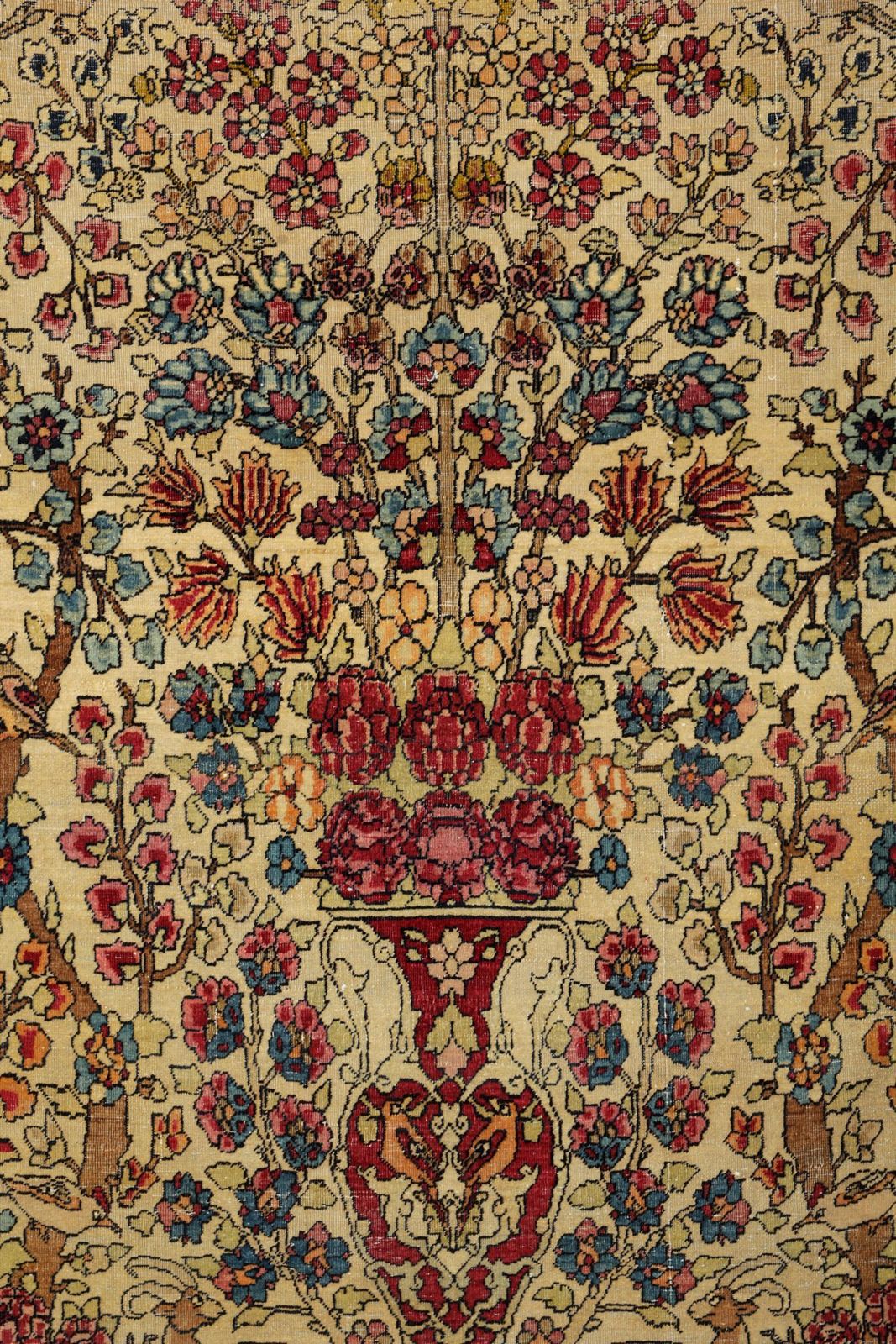 Antique Rug Vase Wool Area Handmade Carpet Oriental Living Room Rug photo furniture