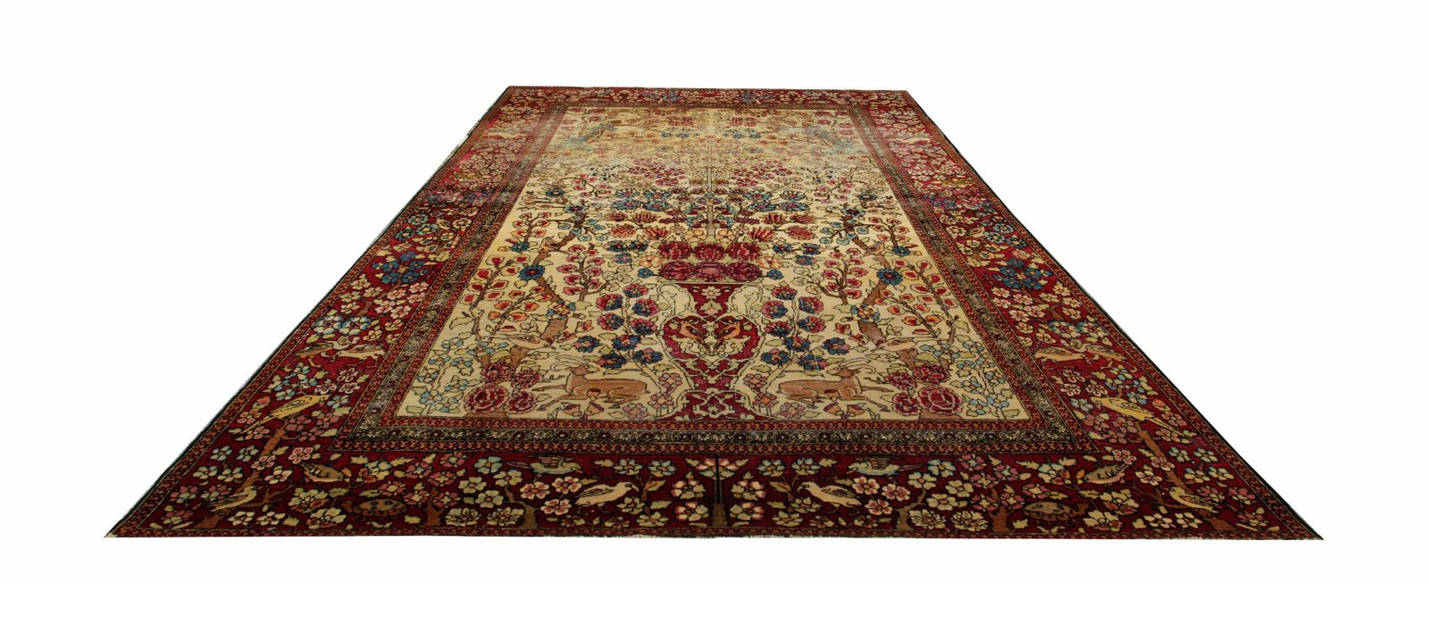 Antique Rug Vase Wool Area Handmade Carpet Oriental Living Room Rug photo Textiles