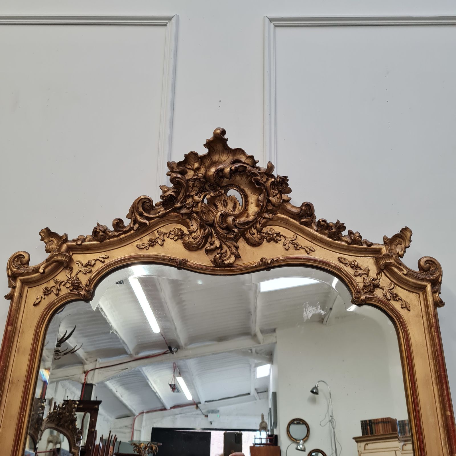 Fine Antique Gilded French Mirror C1880 Free Delivery photo furniture
