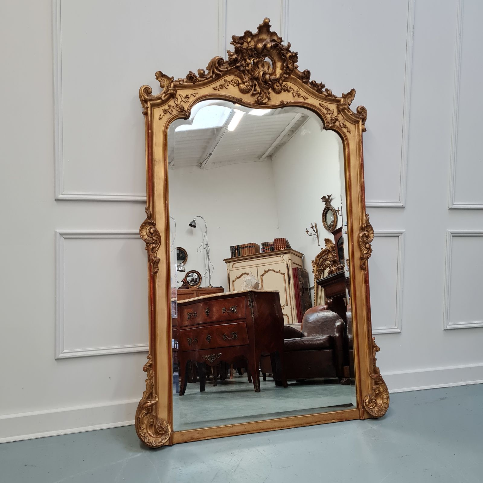 Fine Antique Gilded French Mirror C1880 Free Delivery photo for sale