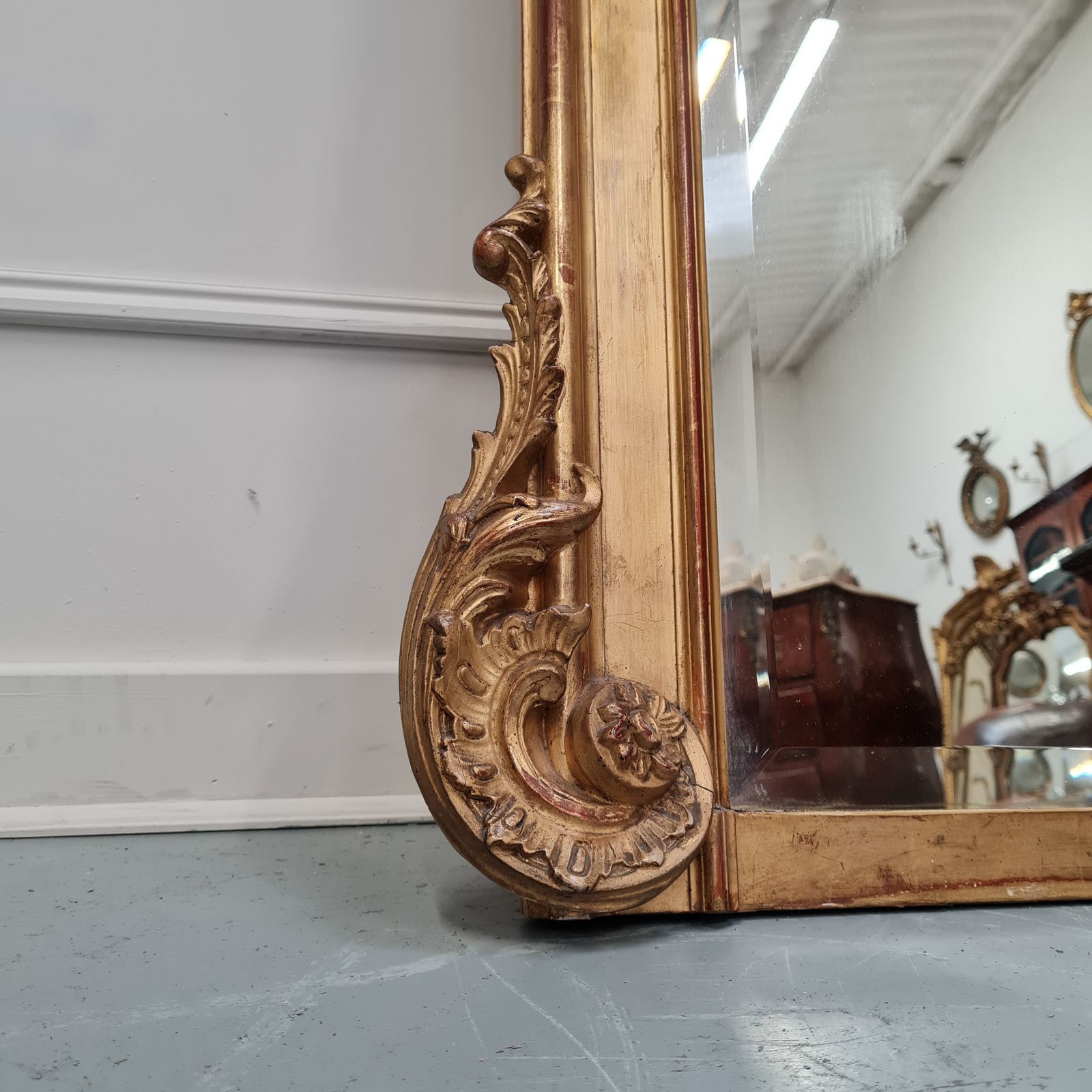 Fine Antique Gilded French Mirror C1880 Free Delivery photo buy