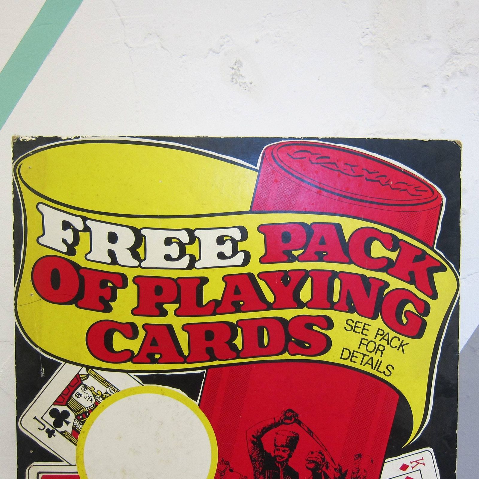 Vintage 1960s Advertising Sign Poster Playing Cards photo vinterior