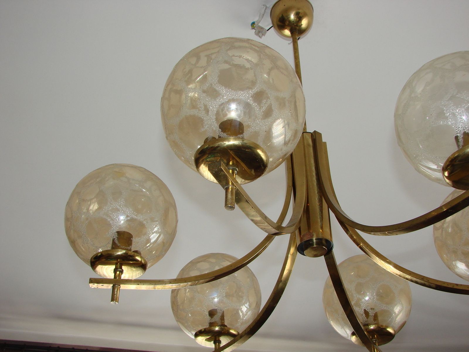 Chandelier, 1970s, Brass, Vintage photo vintage