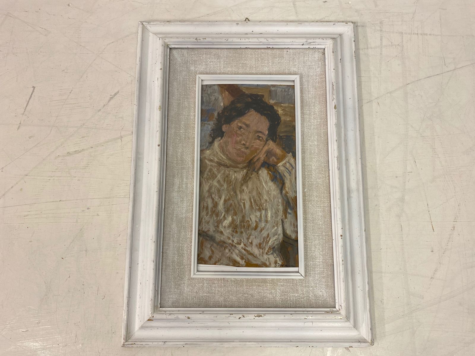 1970s Italian Portrait Painting photo for sale