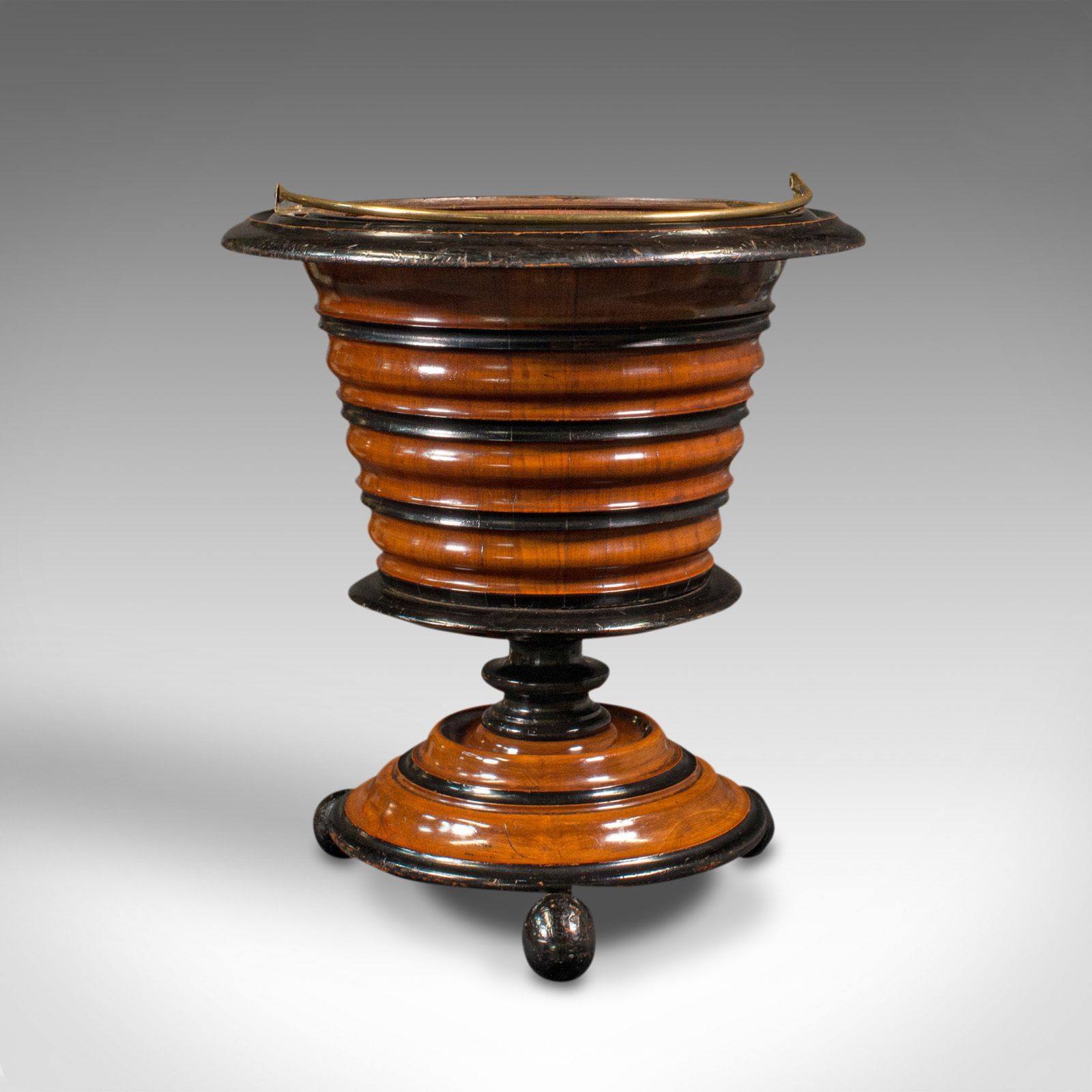 Antique Fireside Store, Dutch, Walnut, Jardiniere, Log Bin, C.1900 photo for sale