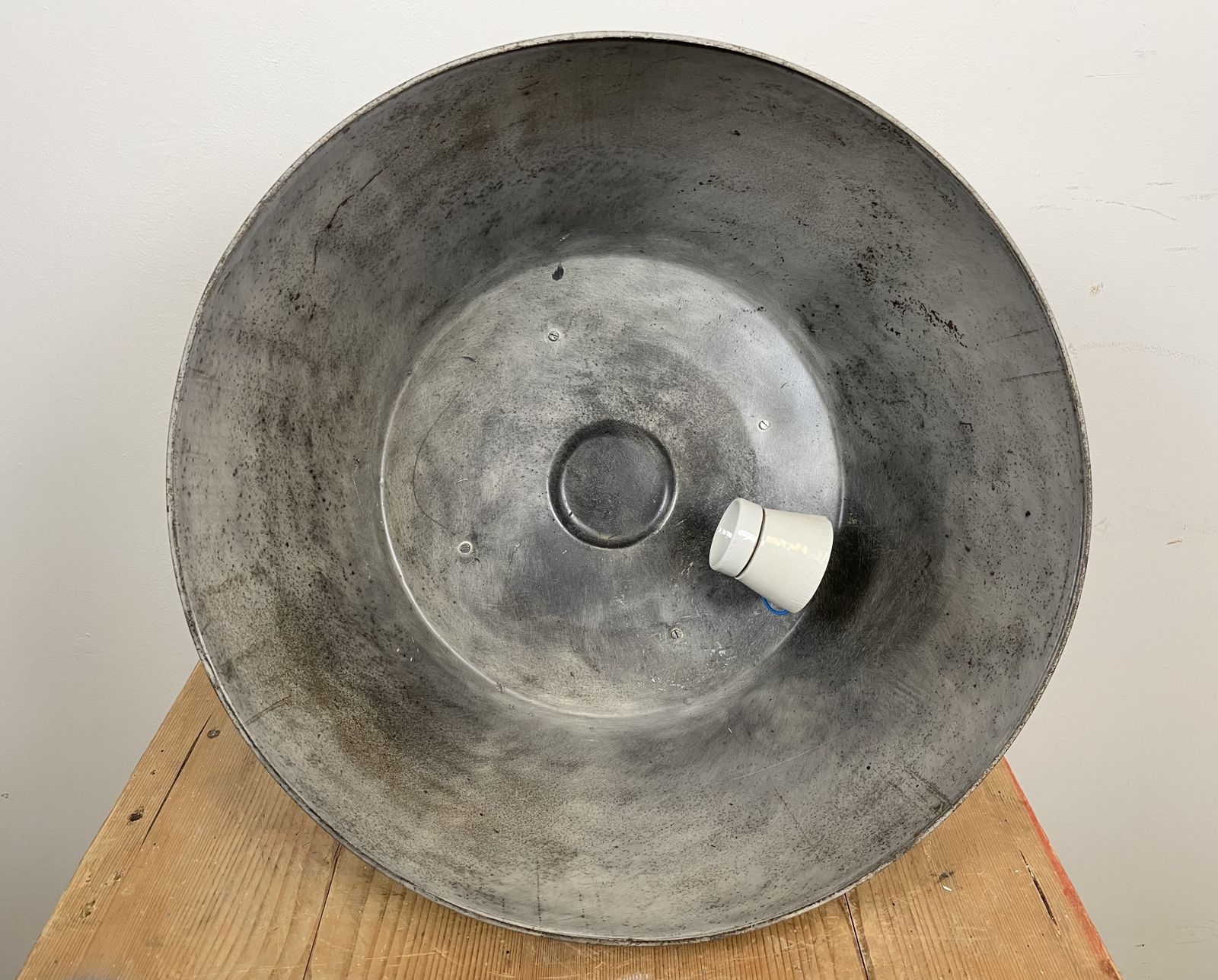 photo vintage Industrial Polish Factory Pendant Lamp From Mesko, 1970s, 2x