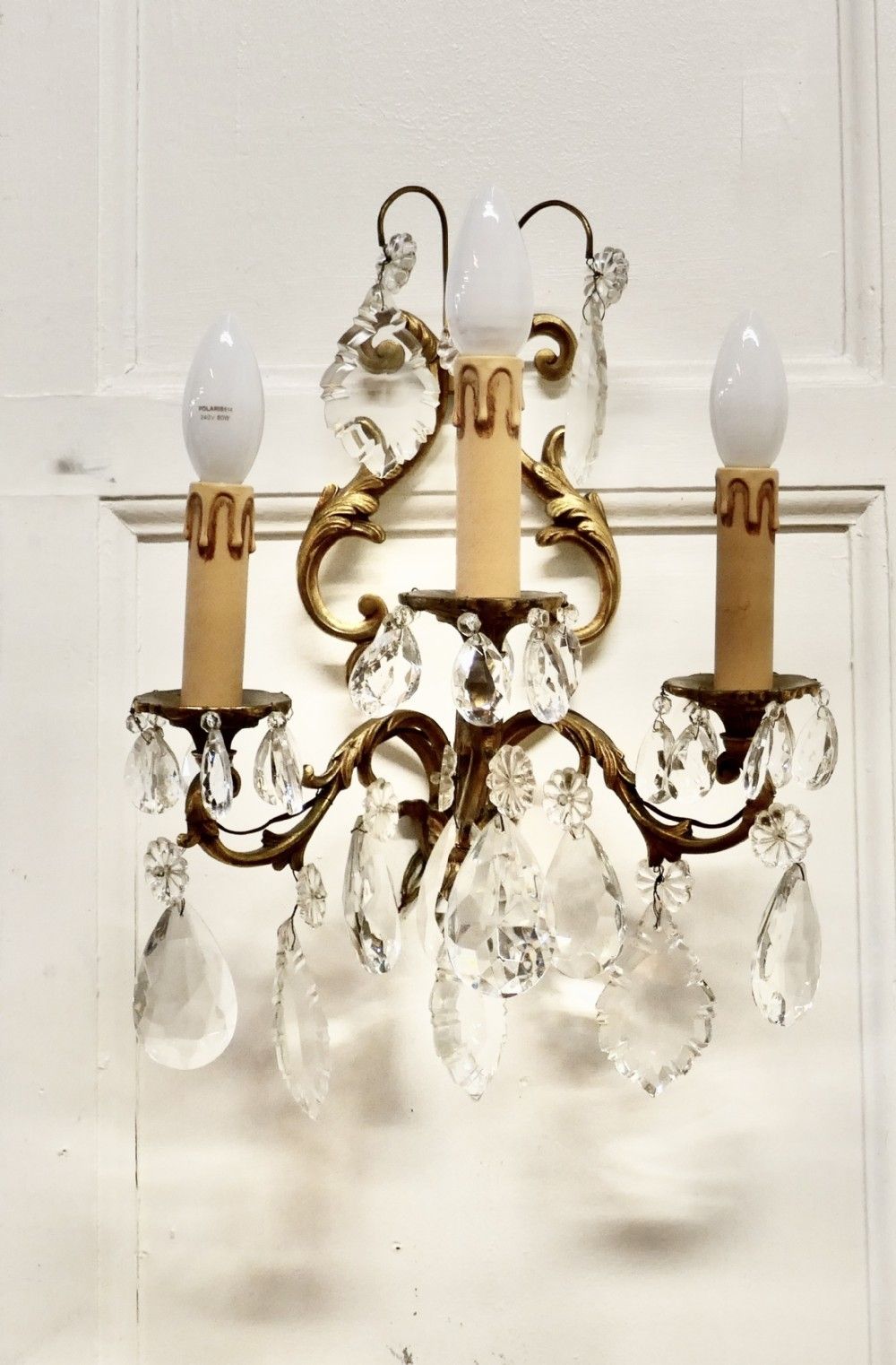 A Pair Of French Triple Wall Light Chandeliers photo furniture