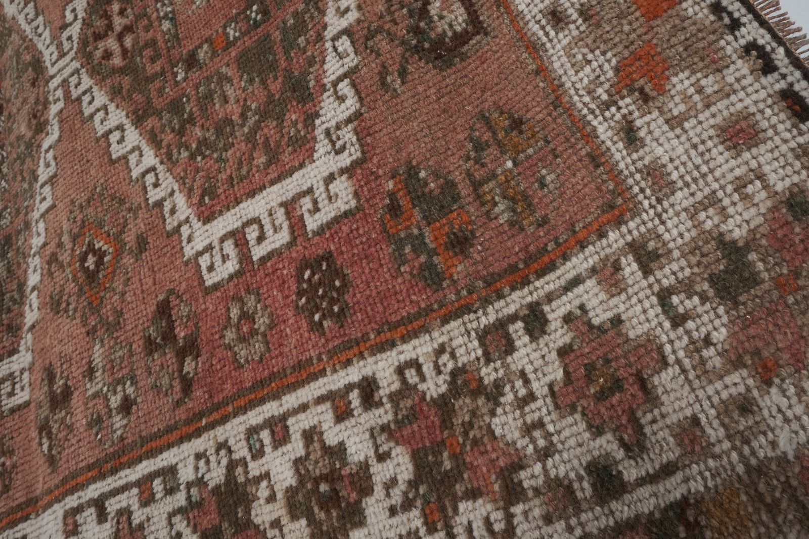 photo furniture Kurdish Hand Knotted Distressed Tribal Runner 4'4'' X 8'7''