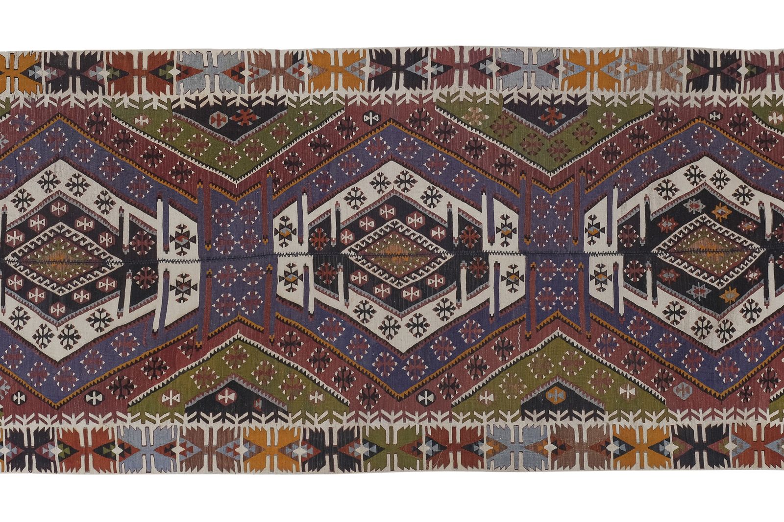 Vintage Pastel Geometric Kilim Rug 4'11'' X 11'11'' photo furniture