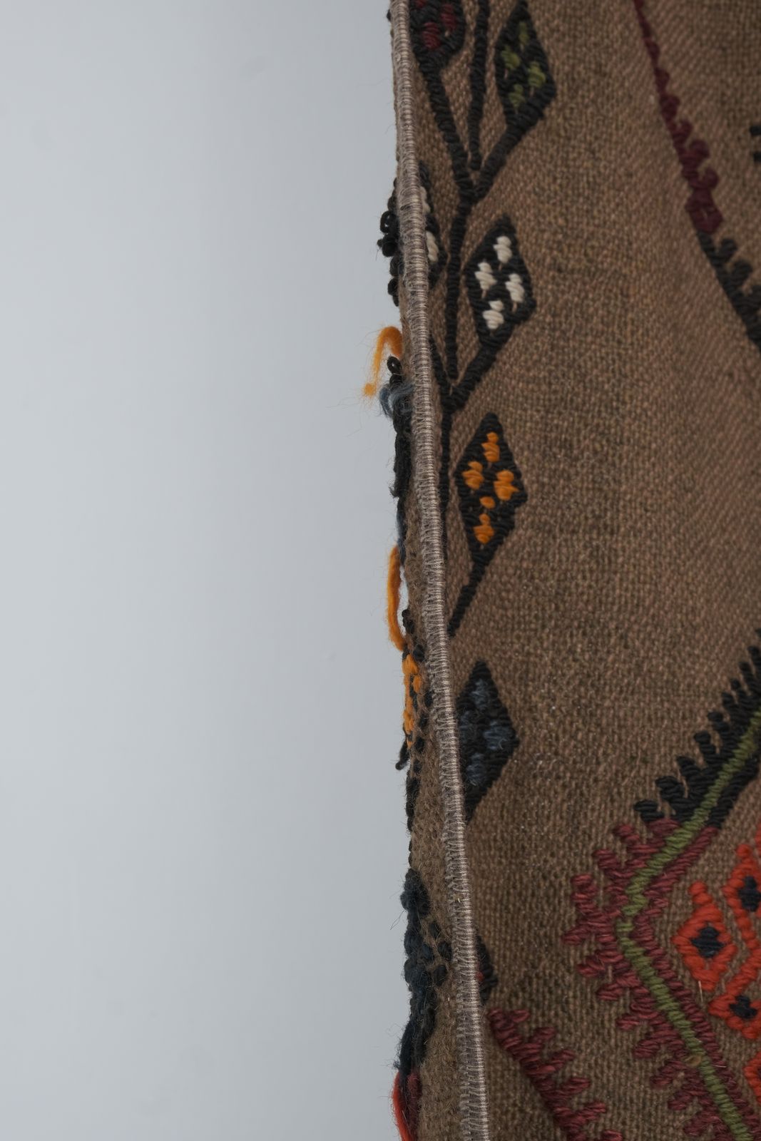 Textiles 1980s Vintage Turkish Kilim Flat Weave Area Rug 5'3'' X 6'1'' photo