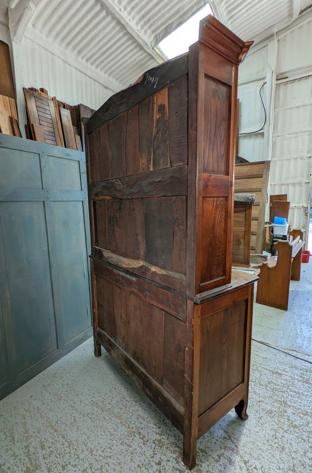 Antique Cherry Wood Inlaid French Dresser Cabinet photo buy