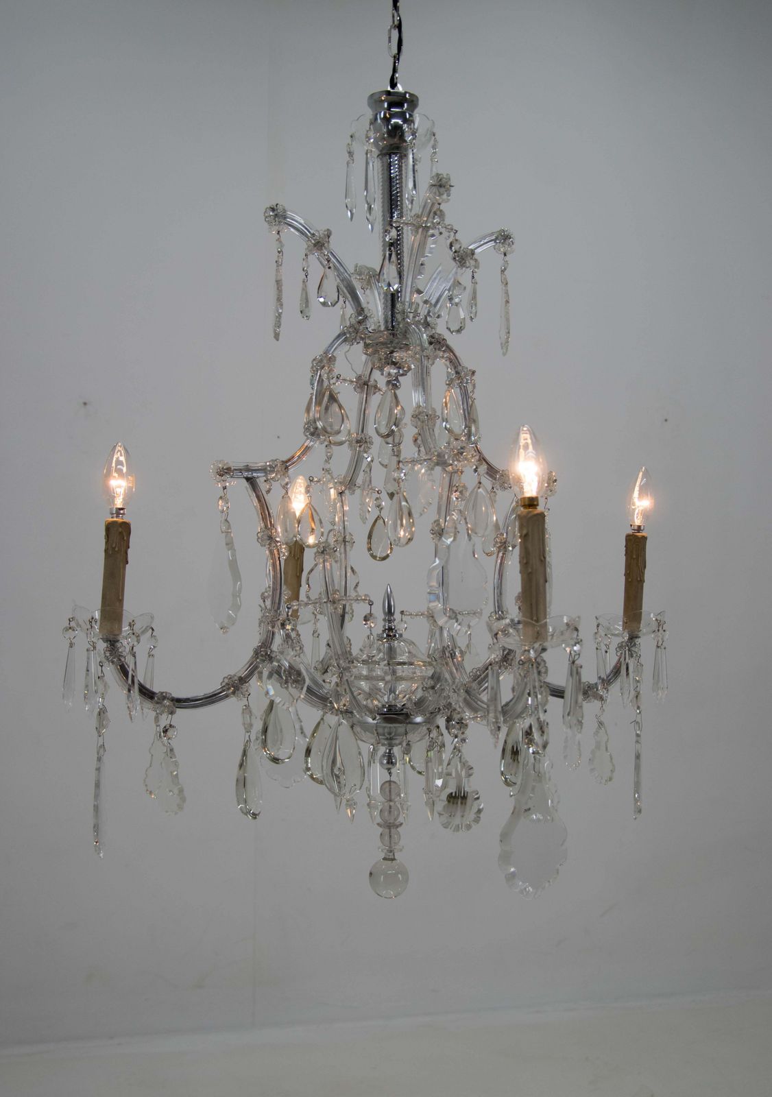 Maria Theresa Crystal Chandelier, Austria, 1900s photo Lighting