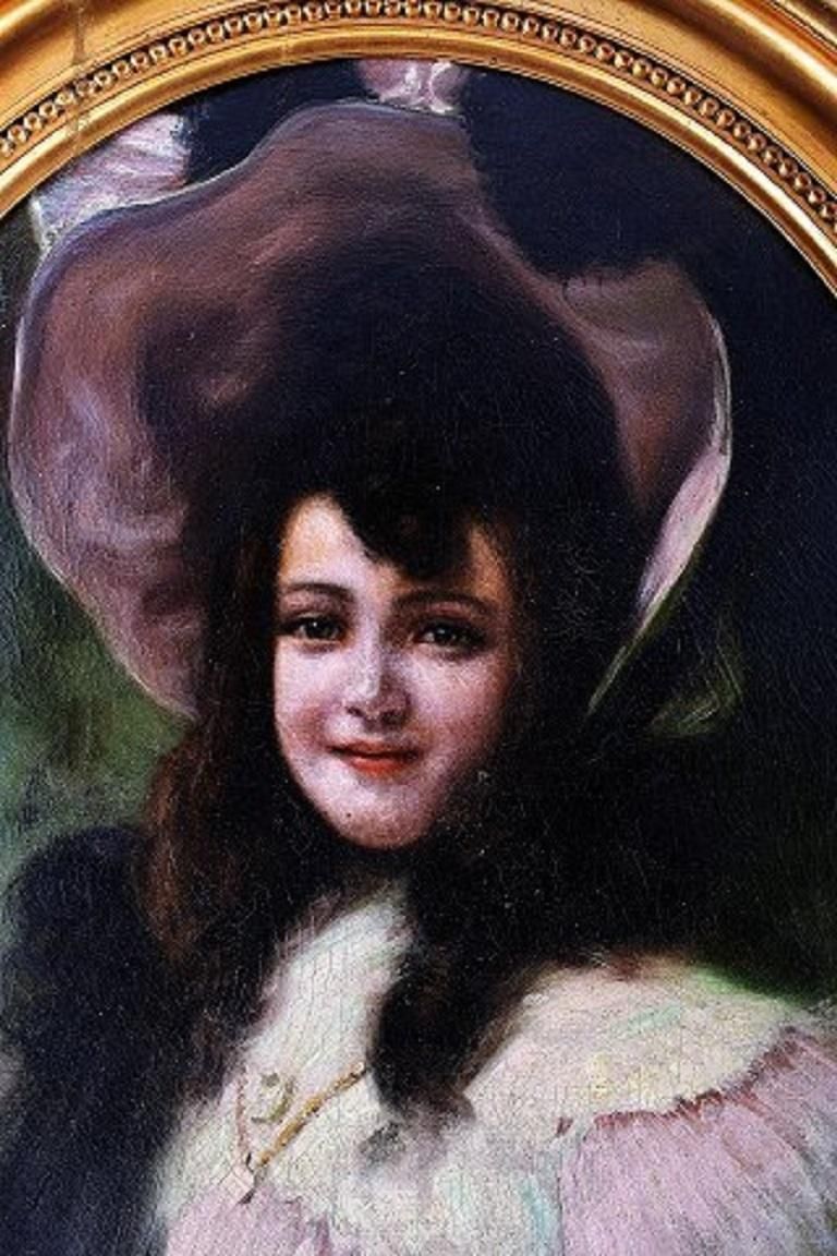 Pedro Ribera Spanish Artist, Oil On Canvas, Portrait Of A Girl photo 3241.0