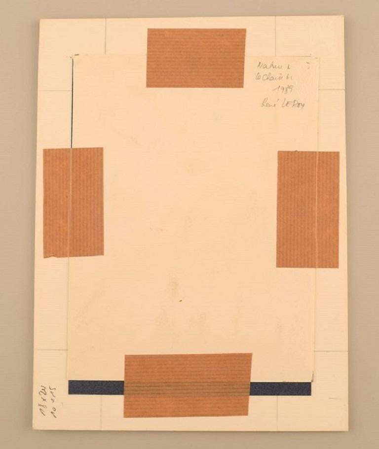 René Leroy, French Artist, Pastel On Paper, Dated 1989 photo for sale