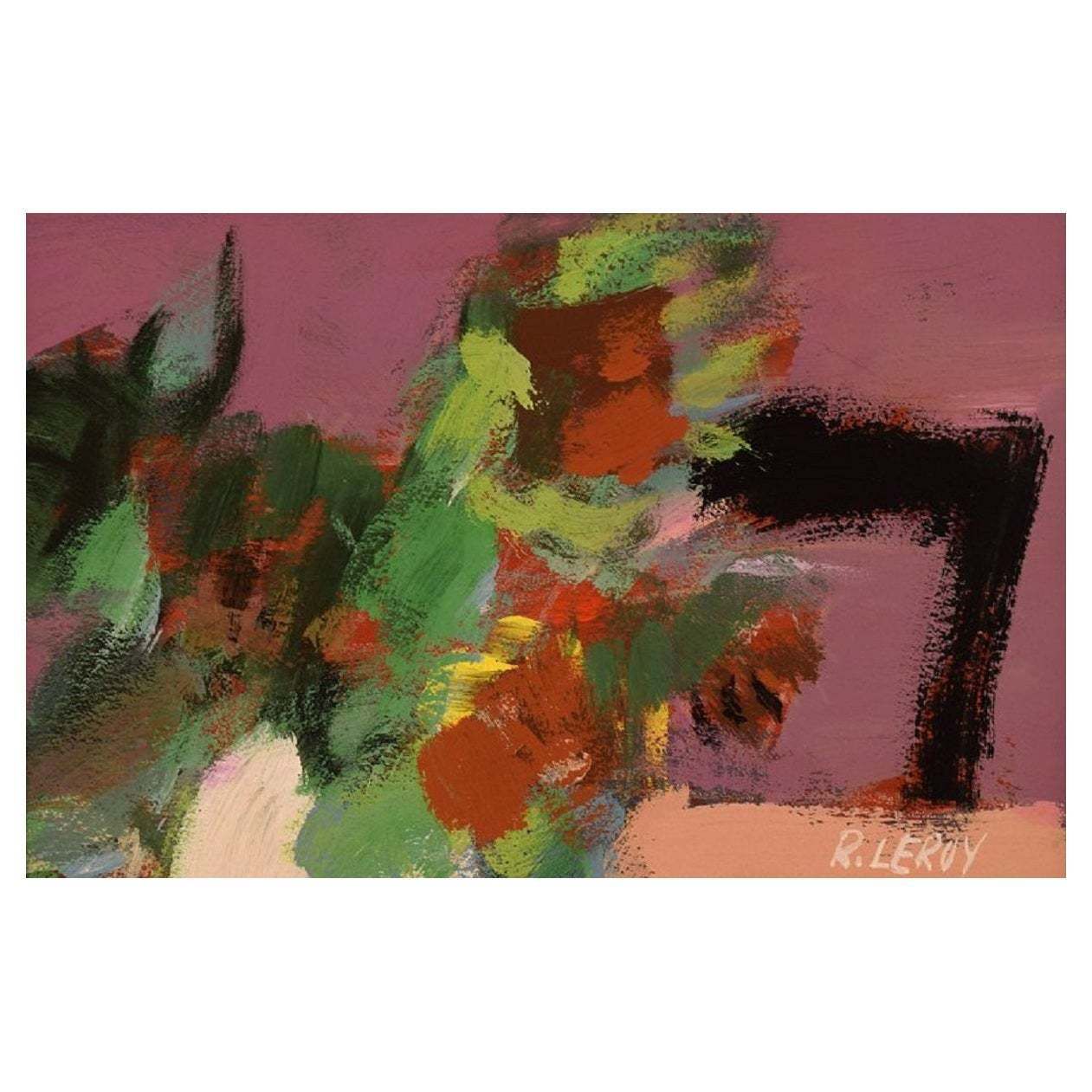 René Leroy, French Artist, Pastel On Paper, Dated 1992