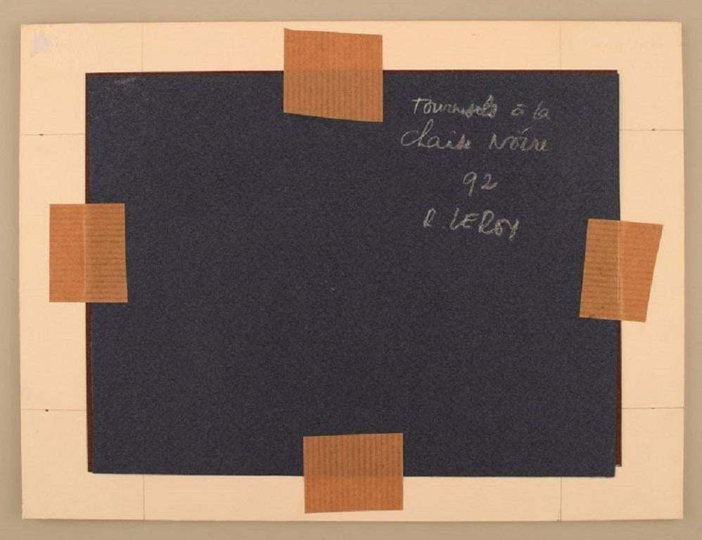 René Leroy, French Artist, Pastel On Paper, Dated 1992 photo Art