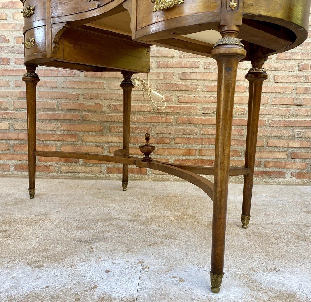 French Walnut And Bronze Dressing Table Or Vanity With Candelabra Arms photo buy