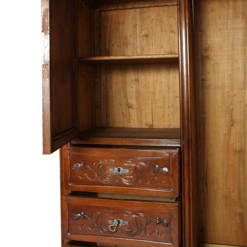 photo buy Art Nouveau, Wardrobe , Chest Of Drawers By Vincenzo Cadorin Venezia In Walnut