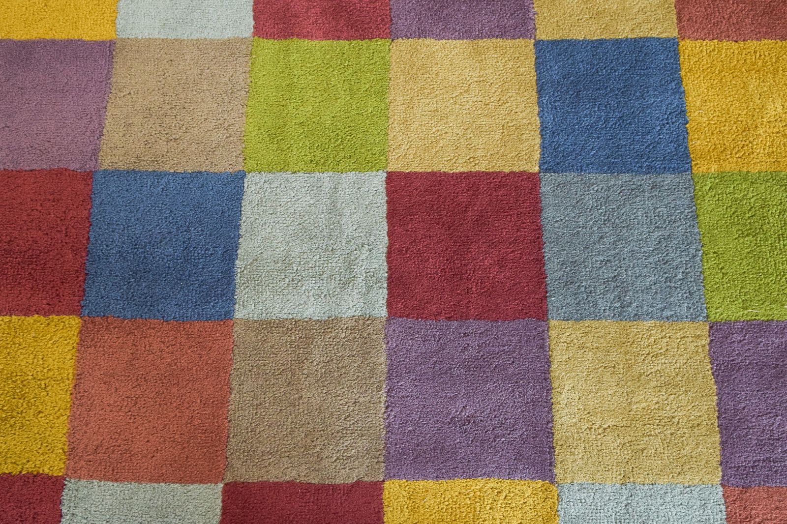 Kleurrijk Geblokt Handgeweven Vloerkleed photo 746.0
