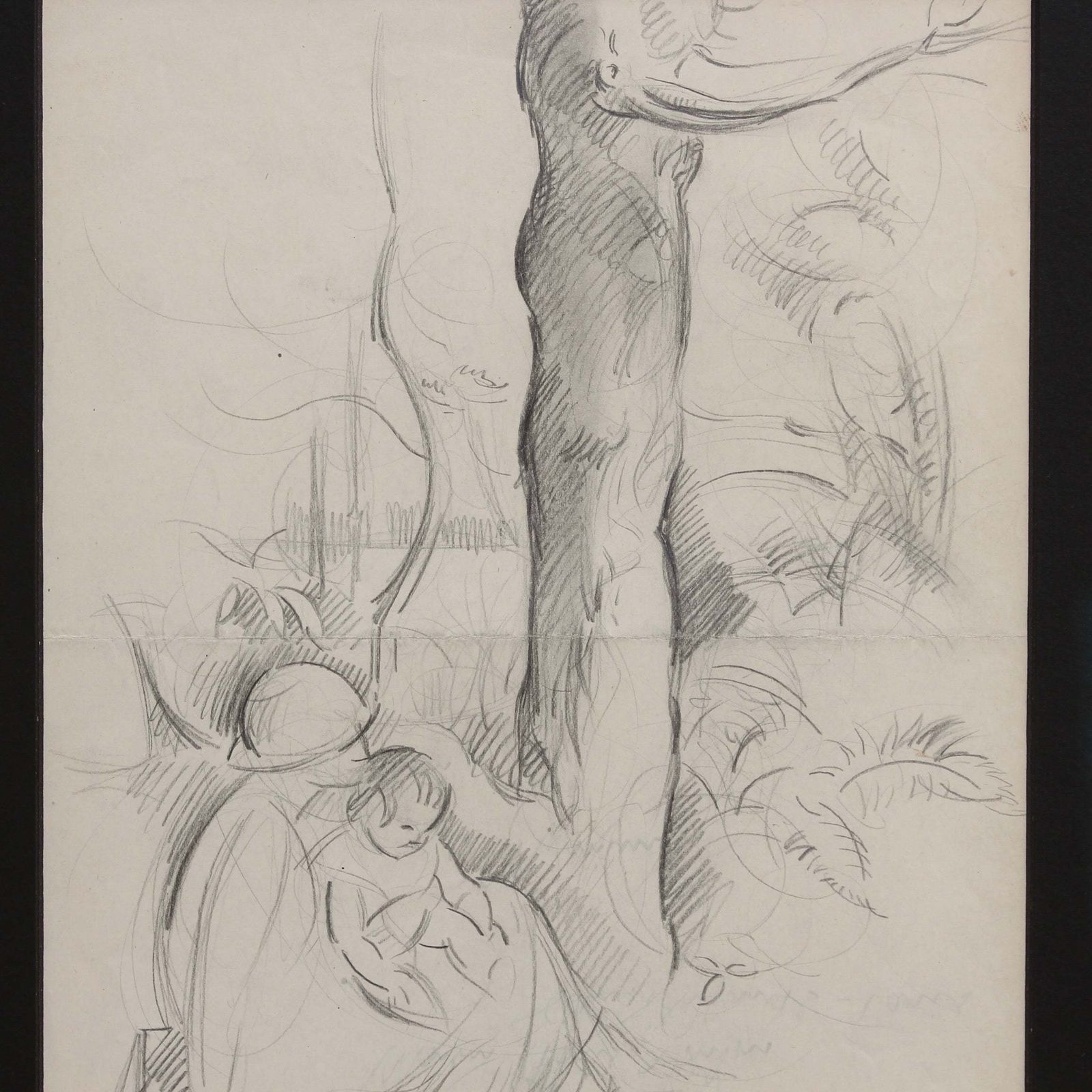 'Mother With Child Under A Tree' By Guillaume Dulac (Circa 1920s) photo for sale