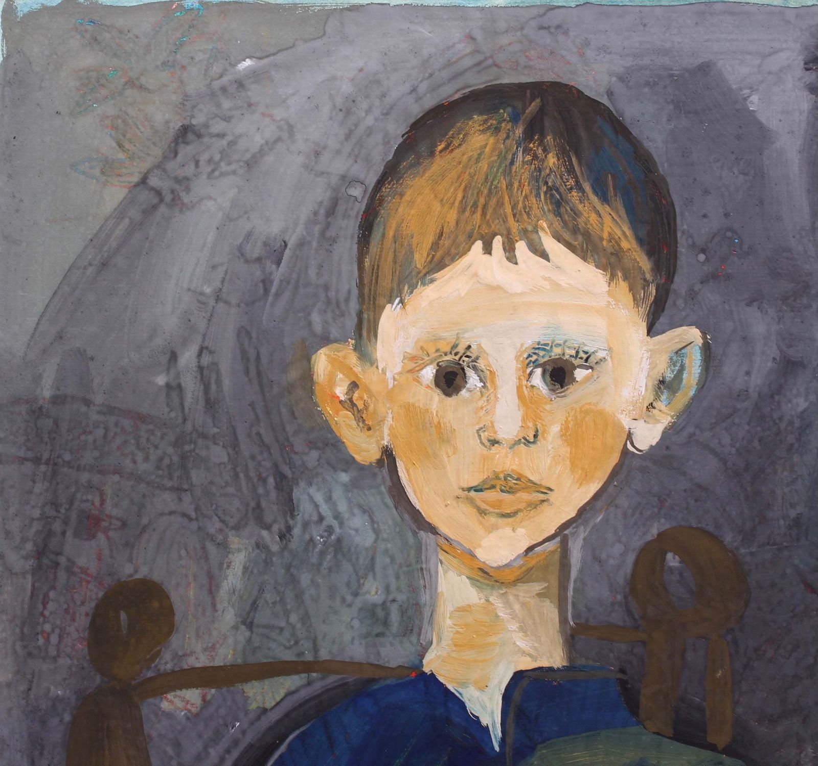 'Portrait Of Boy In A Chair' By Raymond Debiève (Circa 1960s) photo for sale