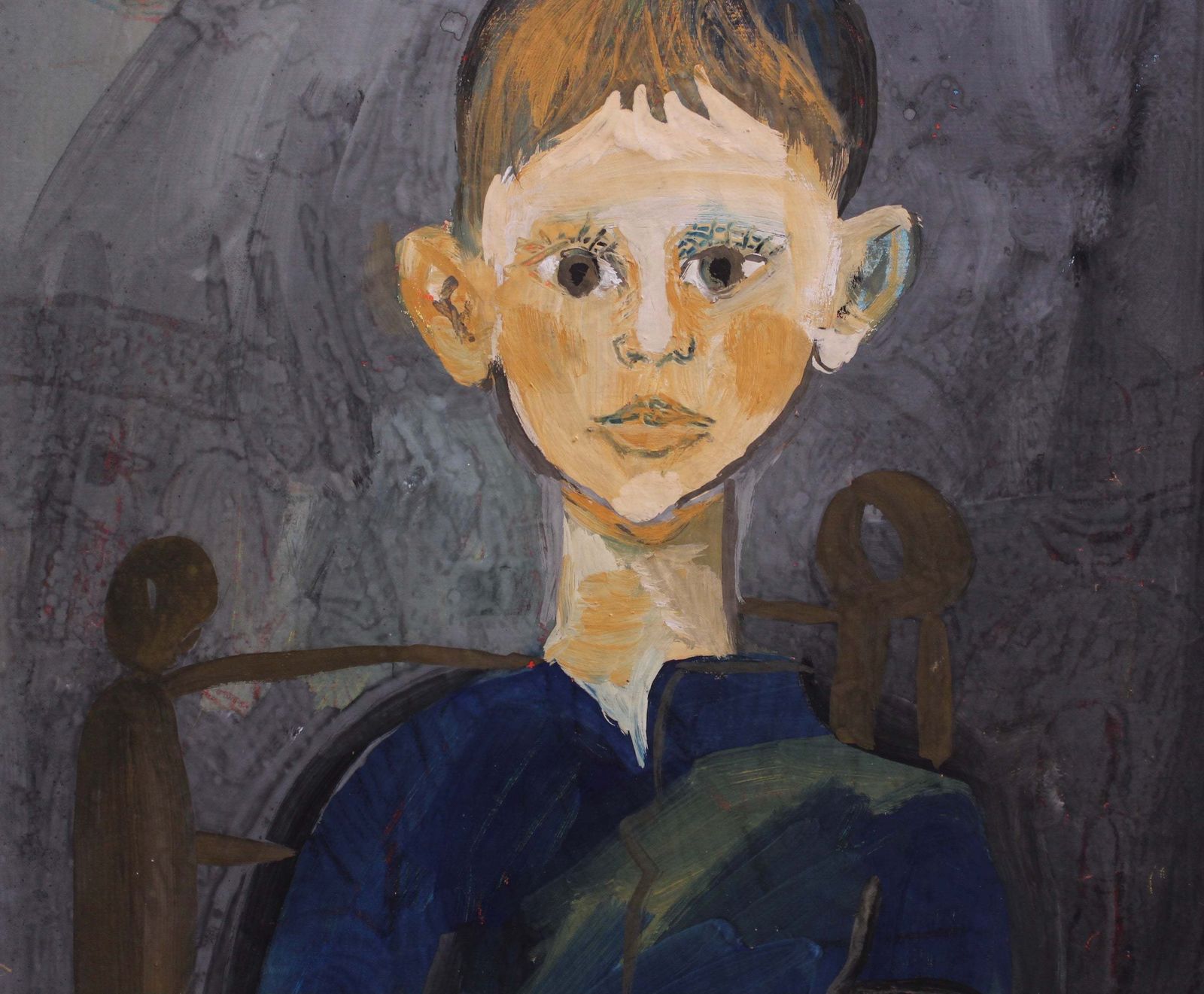 'Portrait Of Boy In A Chair' By Raymond Debiève (Circa 1960s) photo 2400.0