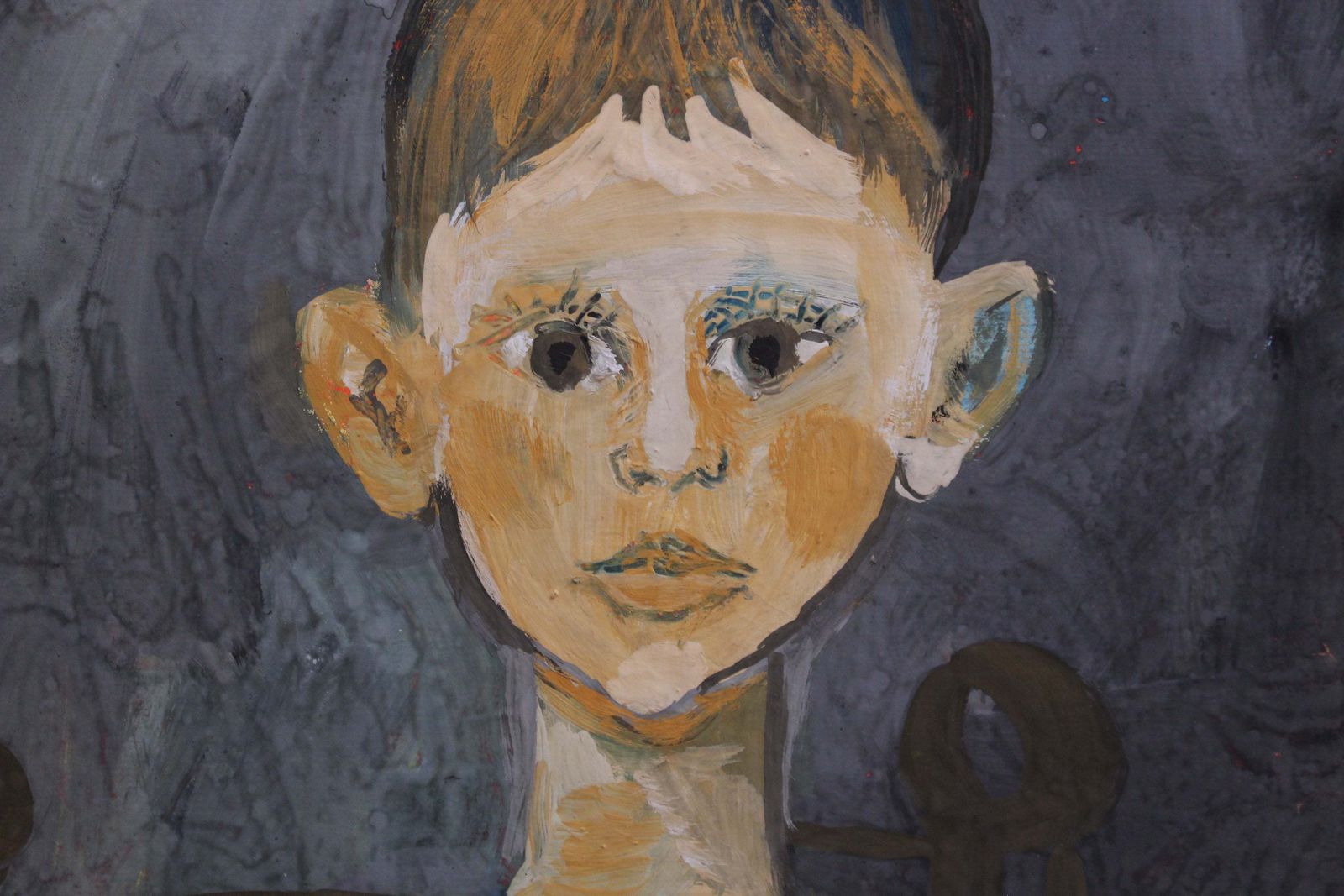 2400.0 'Portrait Of Boy In A Chair' By Raymond Debiève (Circa 1960s) photo