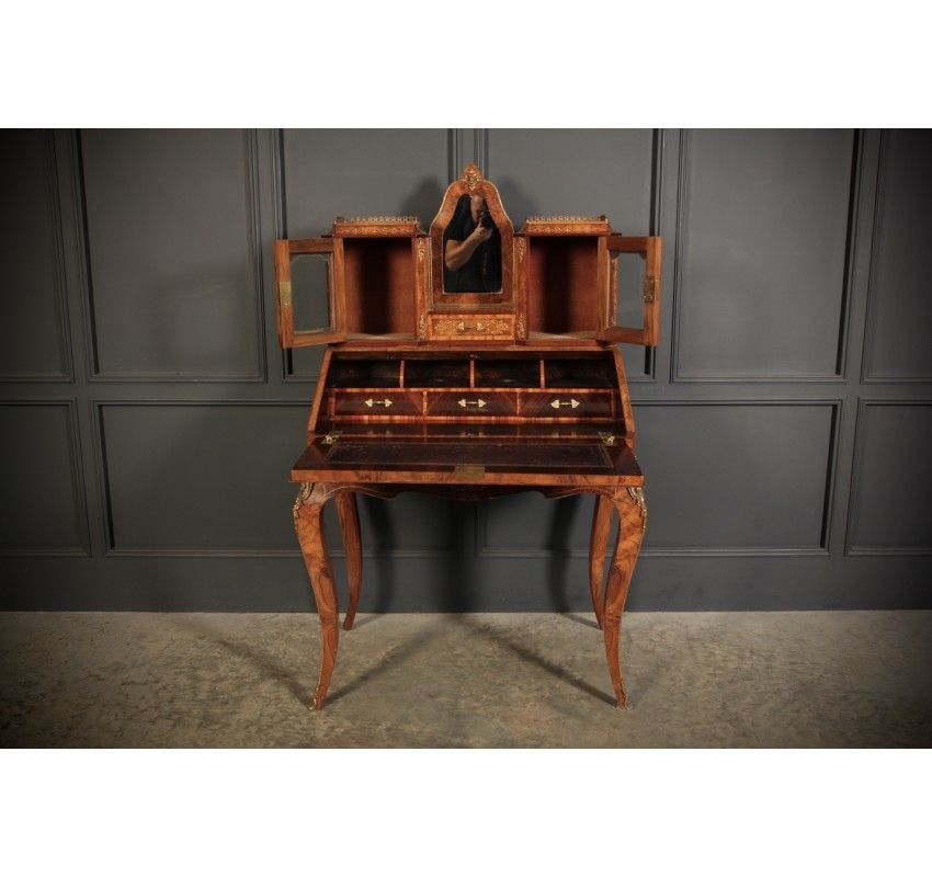 photo for sale Burr Walnut Marquetry Inlaid Writing Desk