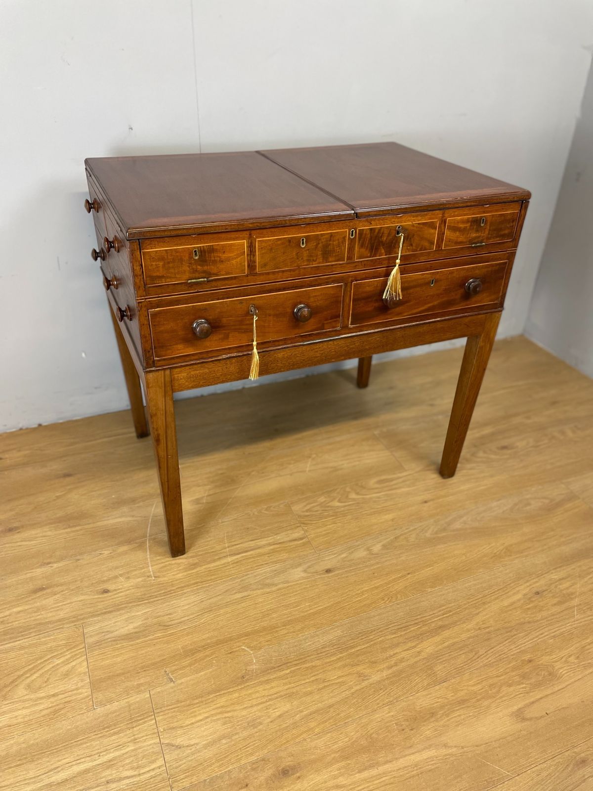 Late Georgian Inlaid Mahogany Folio Cabinet