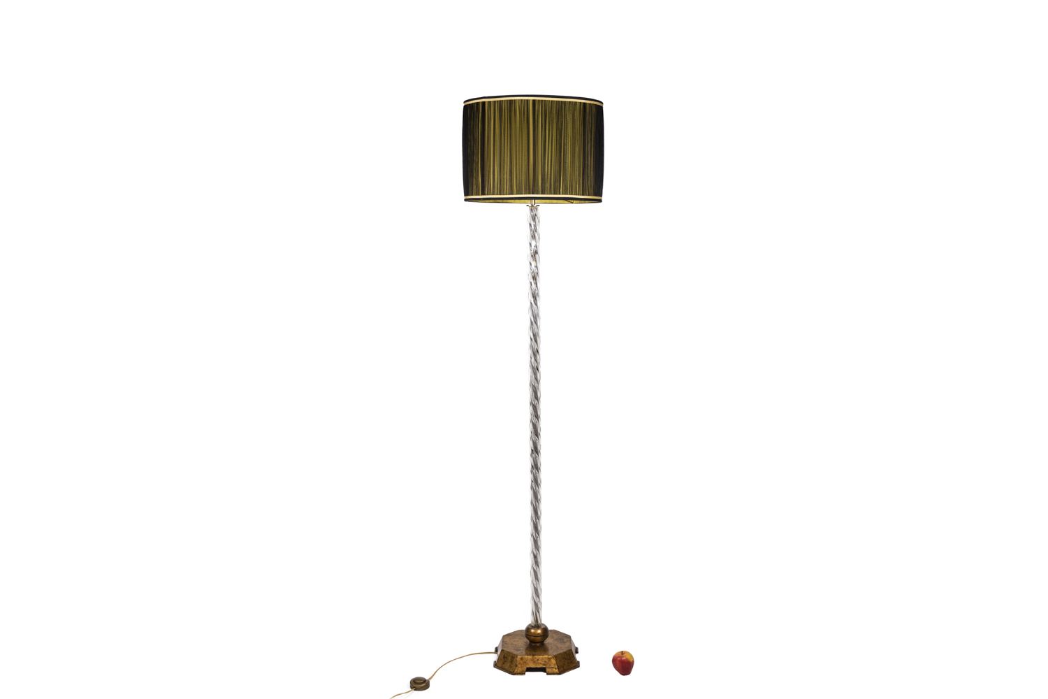 photo furniture Maison Baguès, Floor Lamp In Glass And Gilded Metal, 1950s
