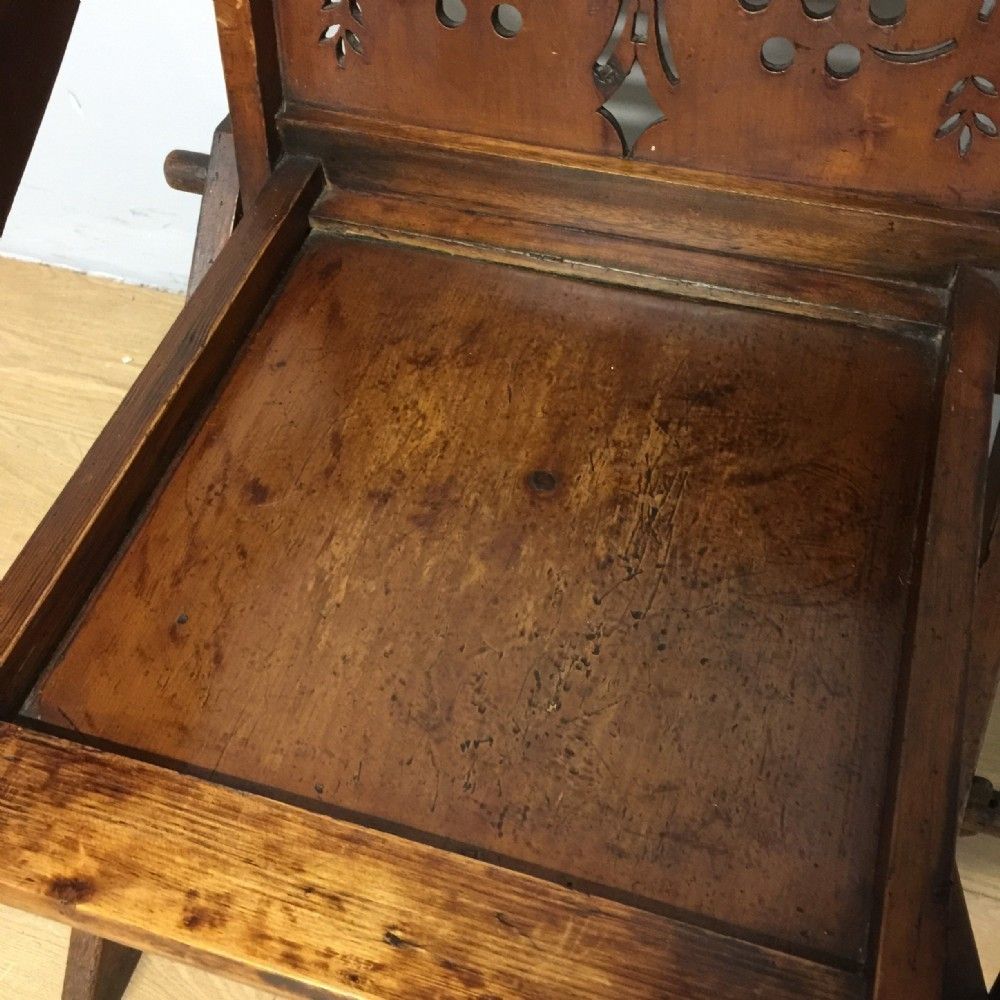 Nineteenth Century Carved Glastonbury Chair photo Furniture