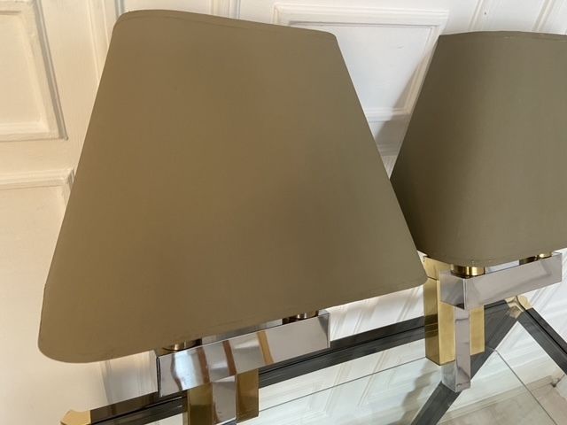 Pair Of Sconces, Willy Rizzo For Lumica, Italy, 1970s photo for sale