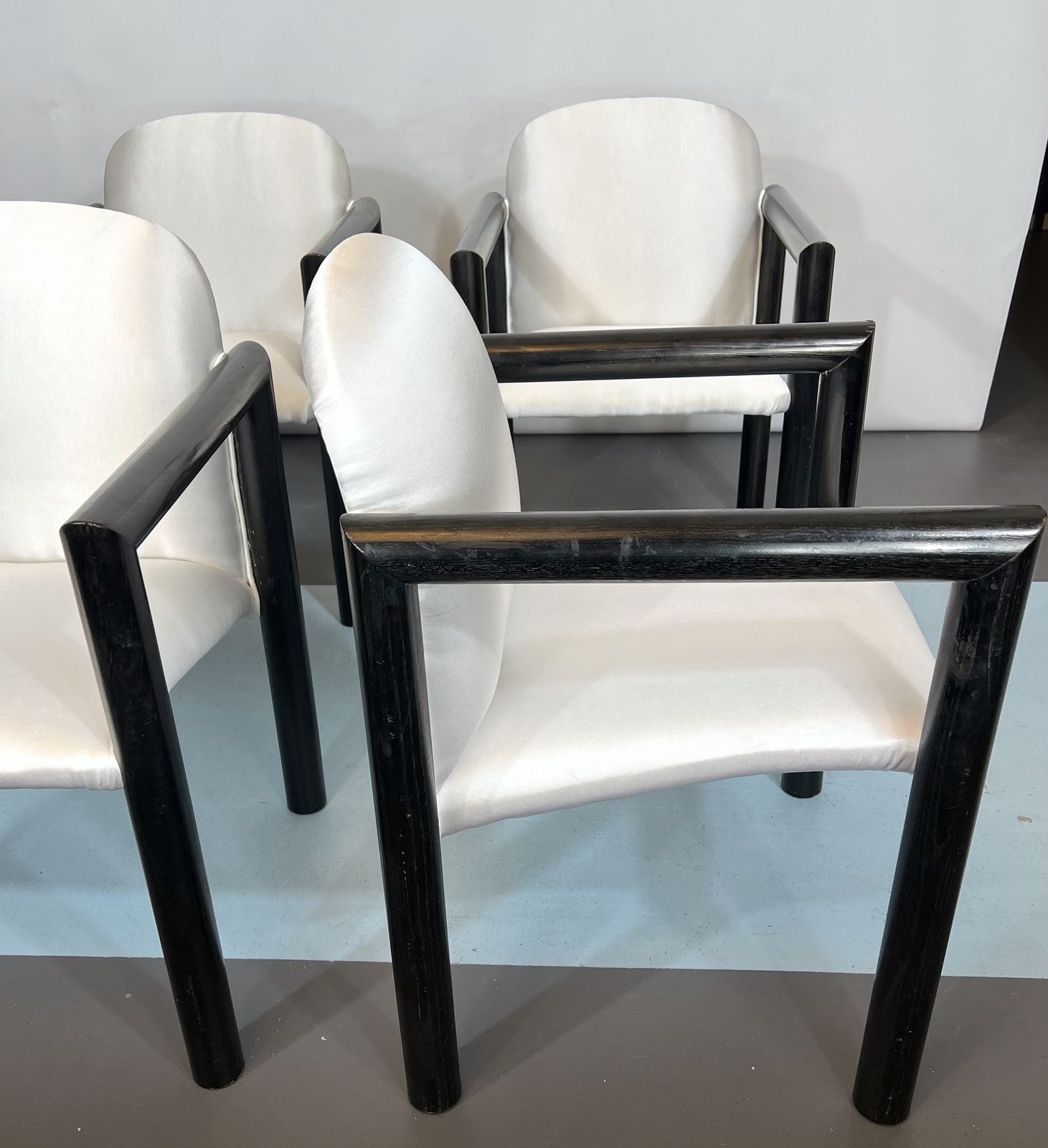 Mid Century Italian Modern Set Of 4 Armchairs From 70s photo for sale