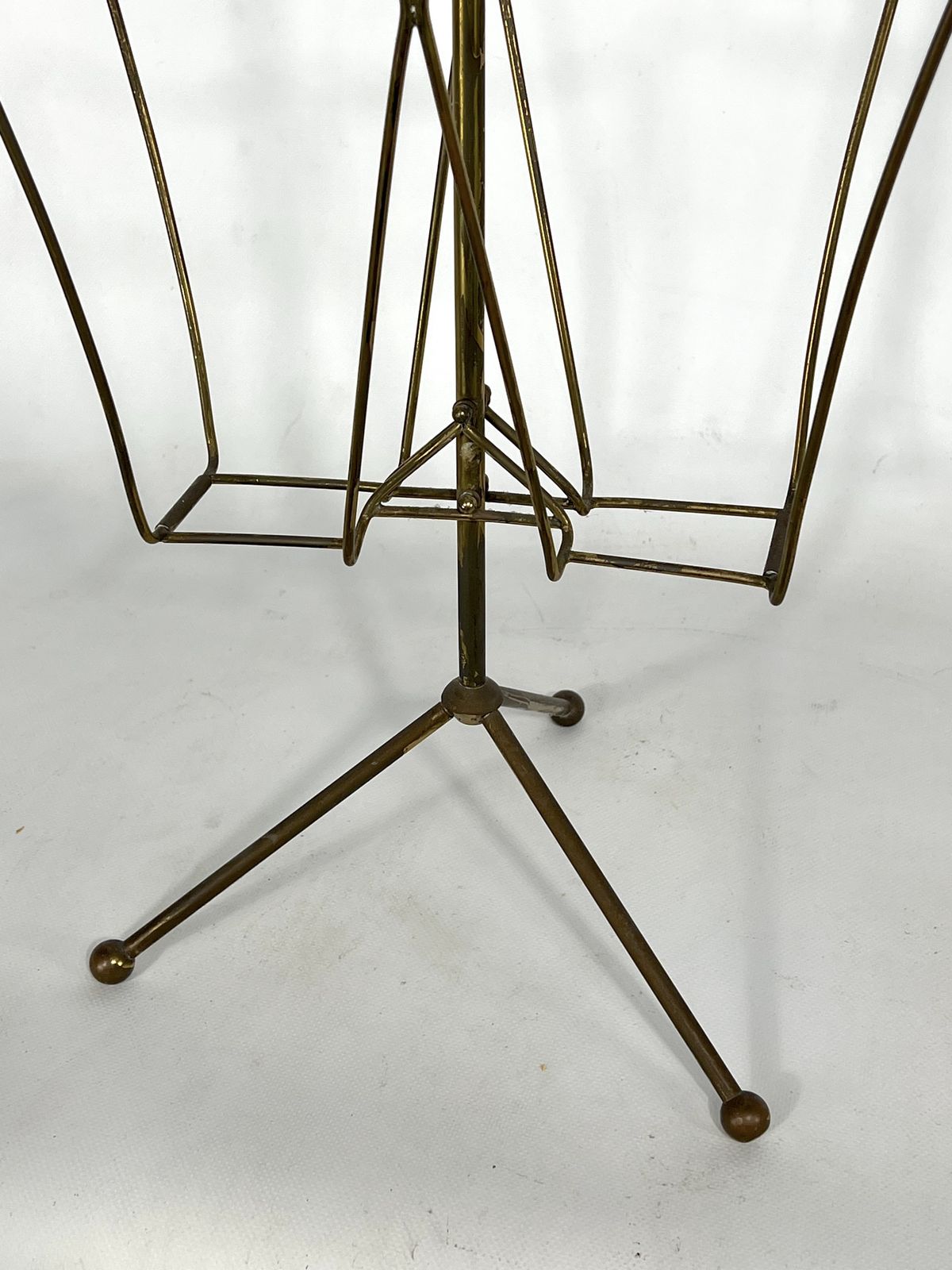 Vintage Italian Brass Magazine Rack From 50s photo Home Decor