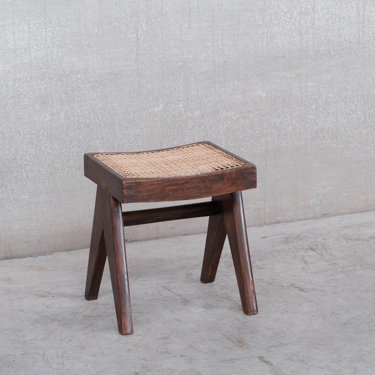 Pair Of Pierre Jeanneret Mid Century Stools Pj Si 34 A photo for sale