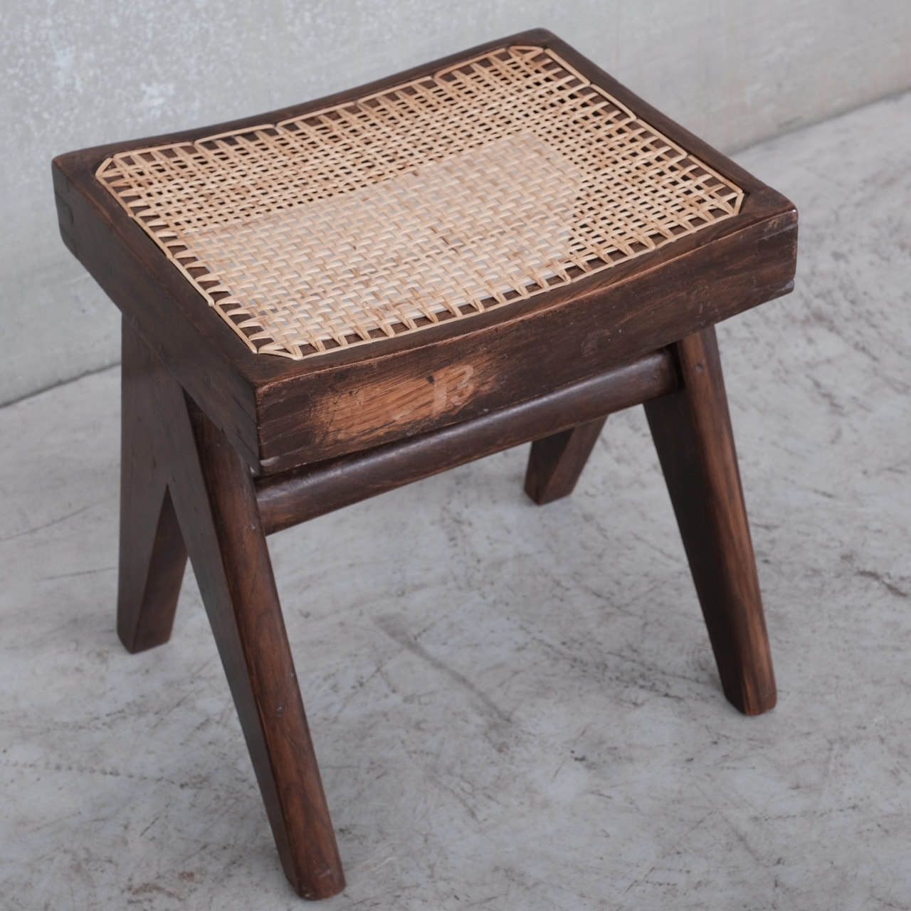Pair Of Pierre Jeanneret Mid Century Stools Pj Si 34 A photo vinterior